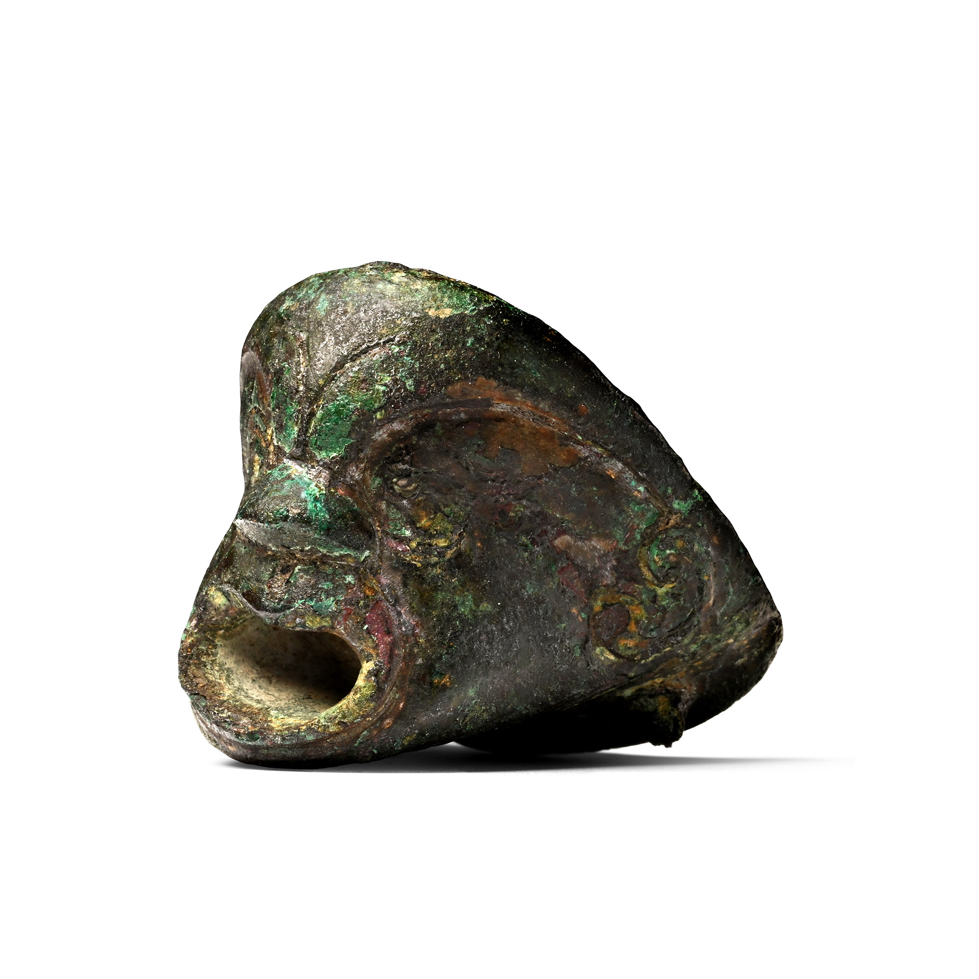 Roman Bronze Actor's Mask Mount