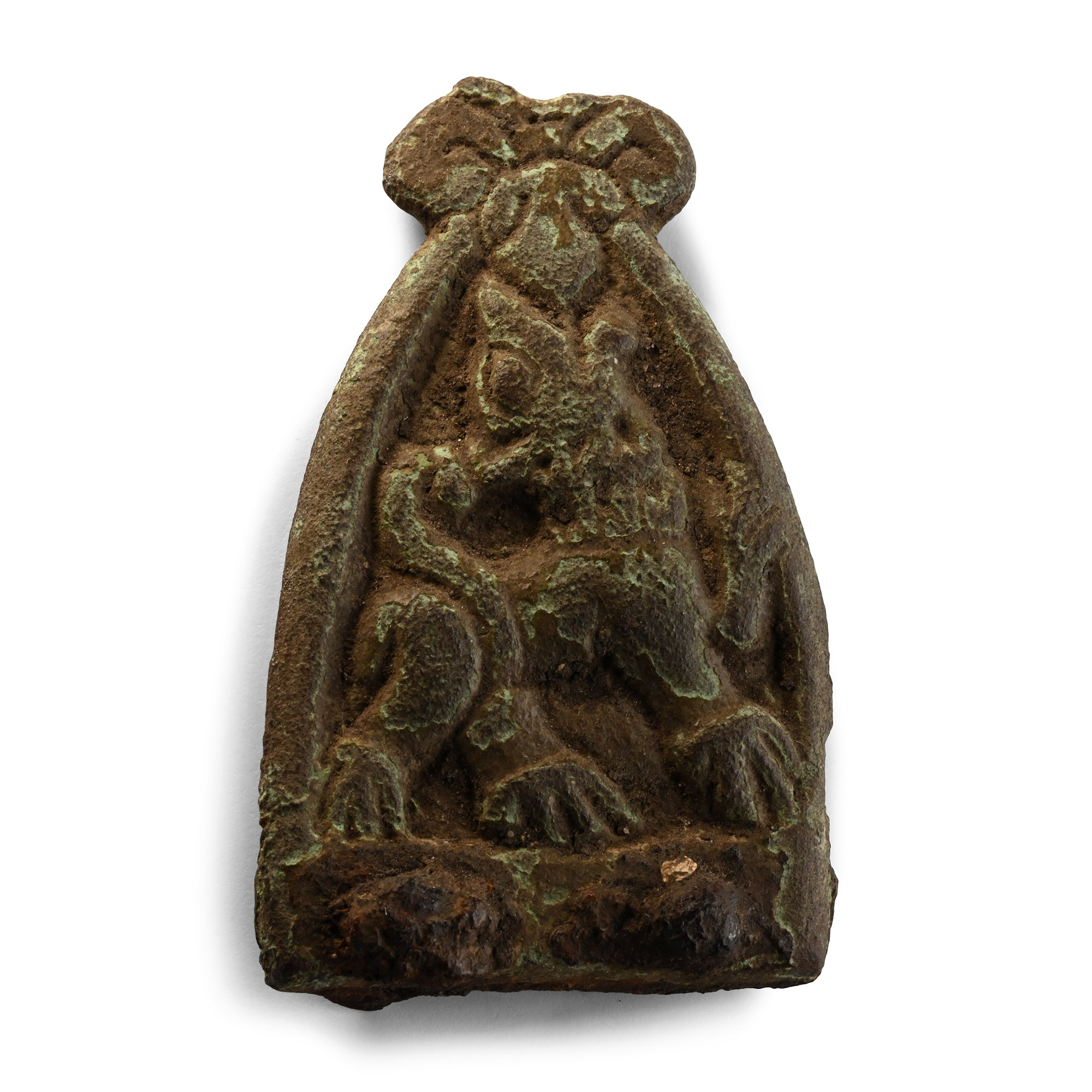 Anglo-Scandinavian Viking Bronze Howling Beast Stirrup Apex Mount