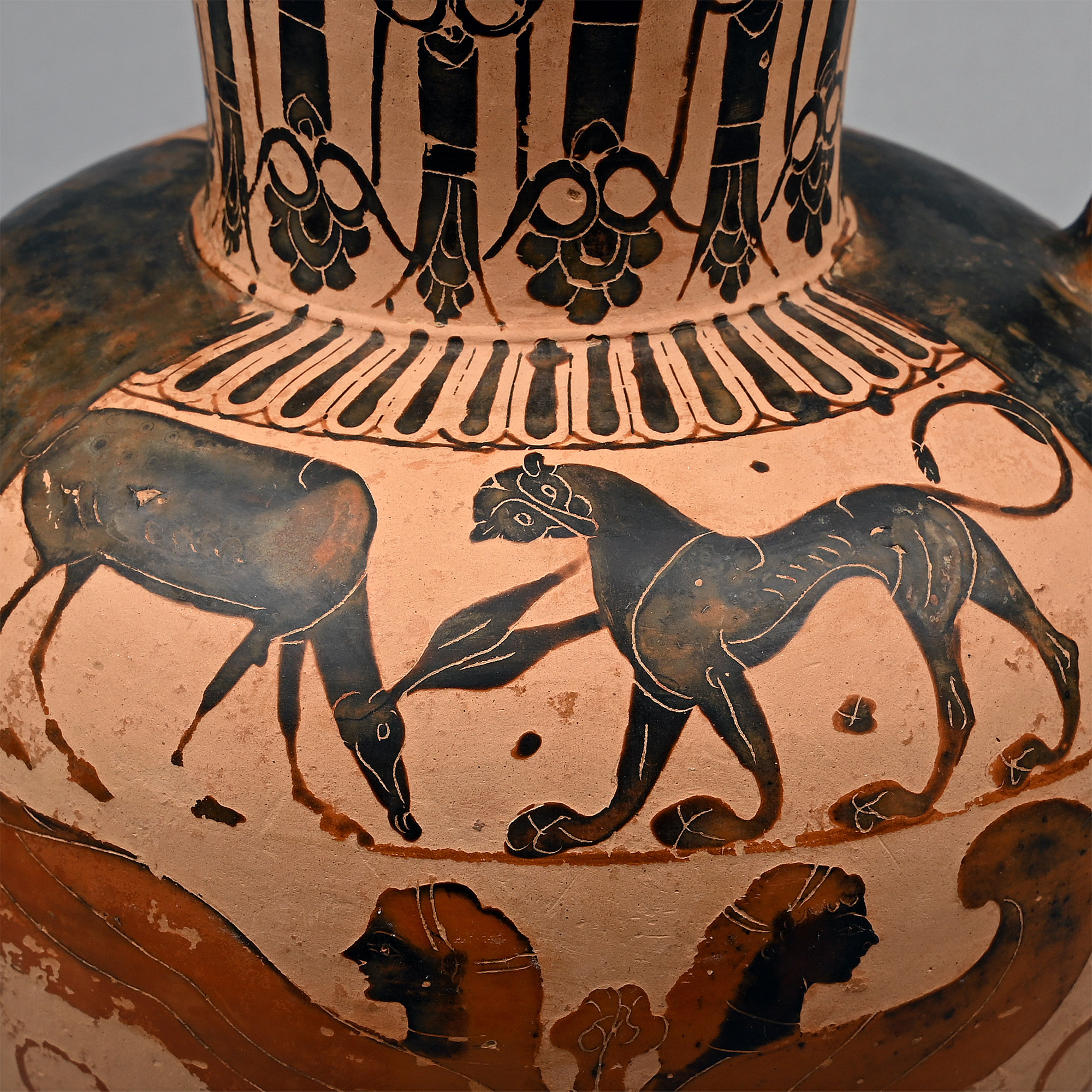 Greek Terracotta Amphora Attributed to the Phineus Painter