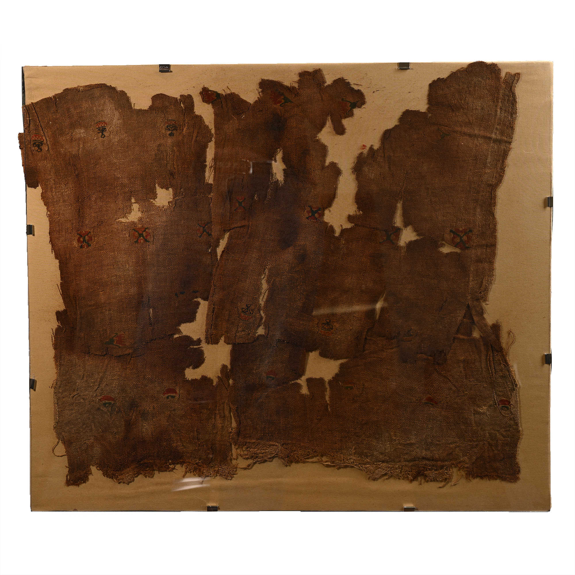 Large Mounted Egyptian Coptic Textile