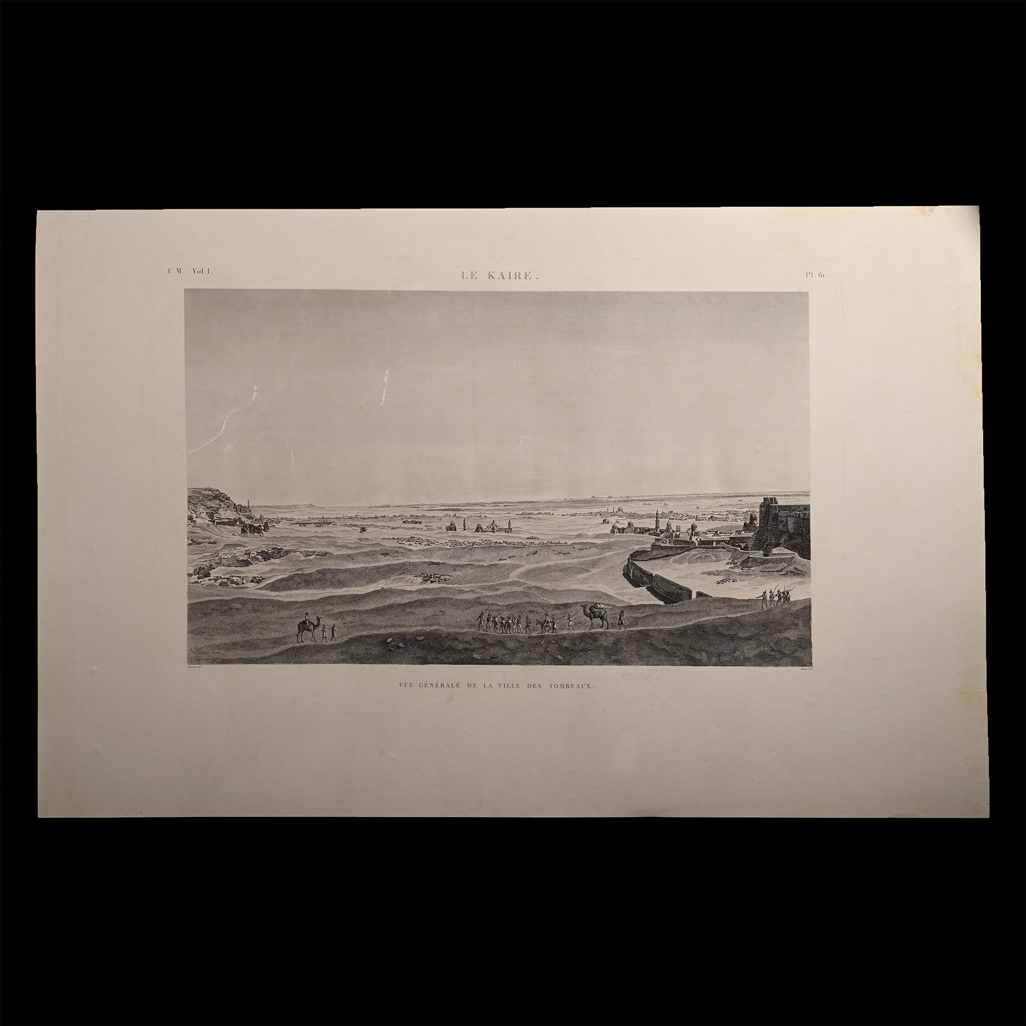 Very Large Egyptian Expedition Lithograph of Kaire