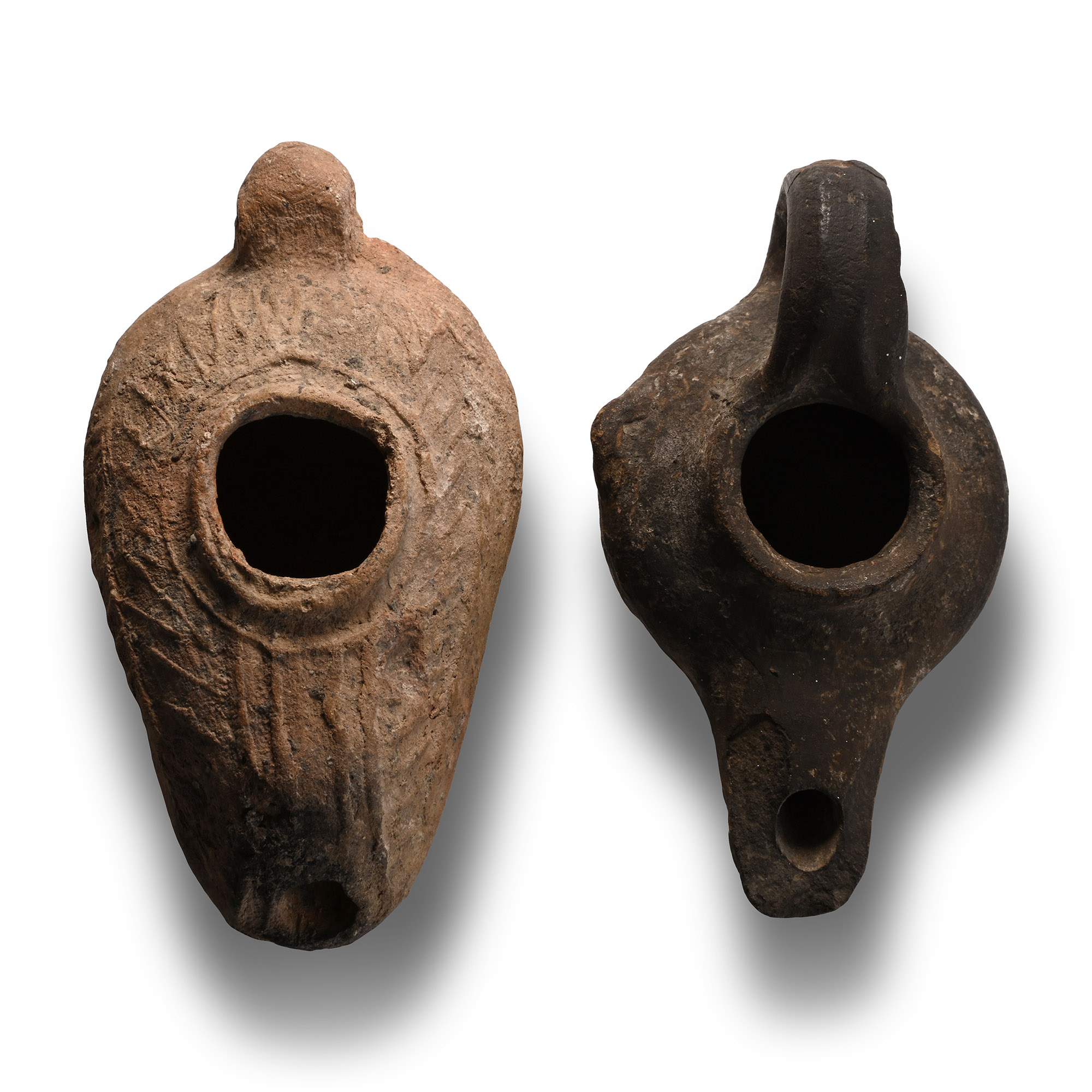 Byzantine Terracotta Oil Lamp Pair