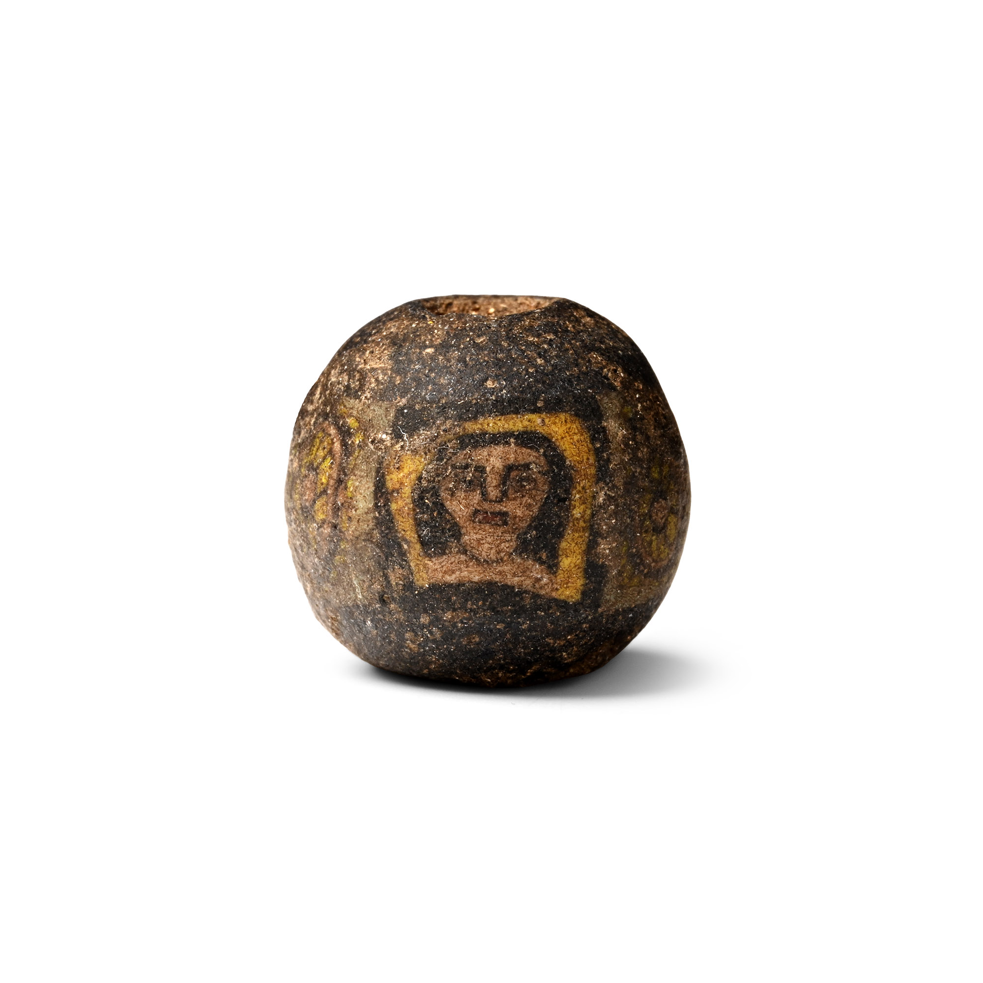 Romano-Egyptian Glass Face Bead