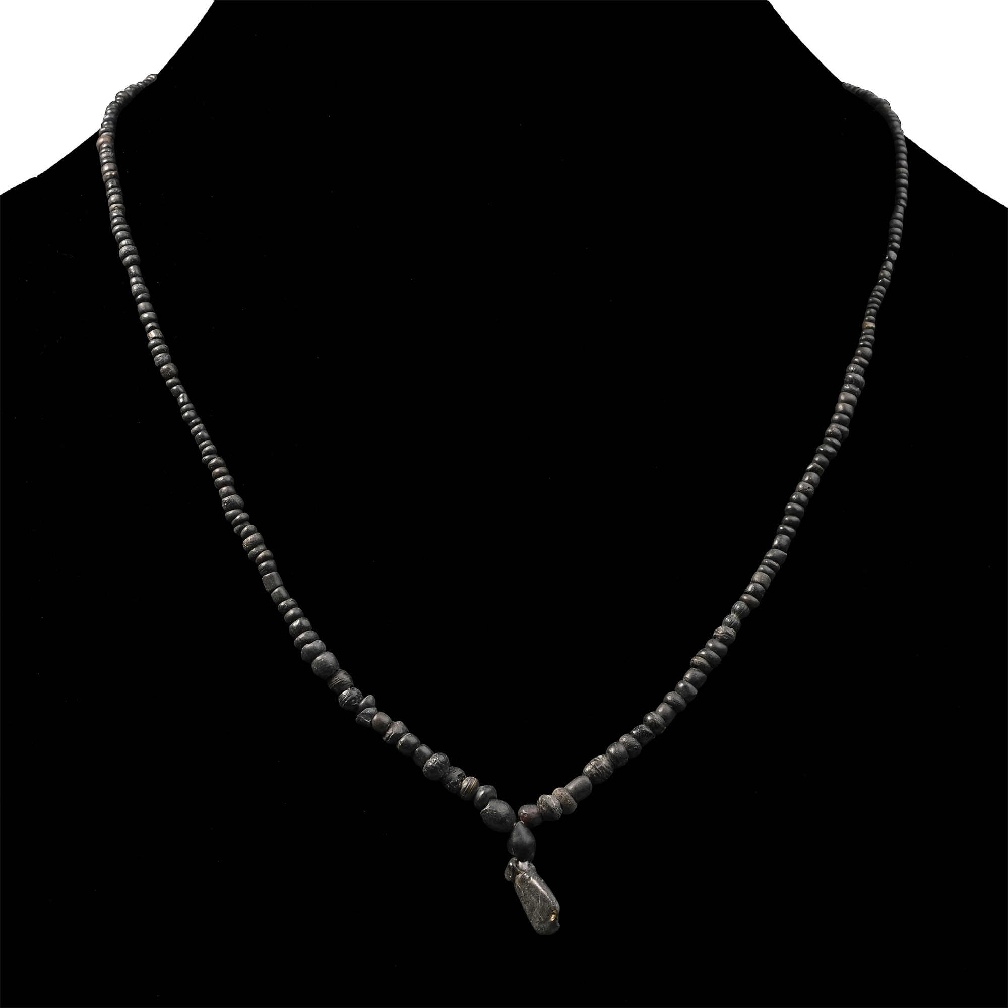Roman Black Glass Bead Necklace String