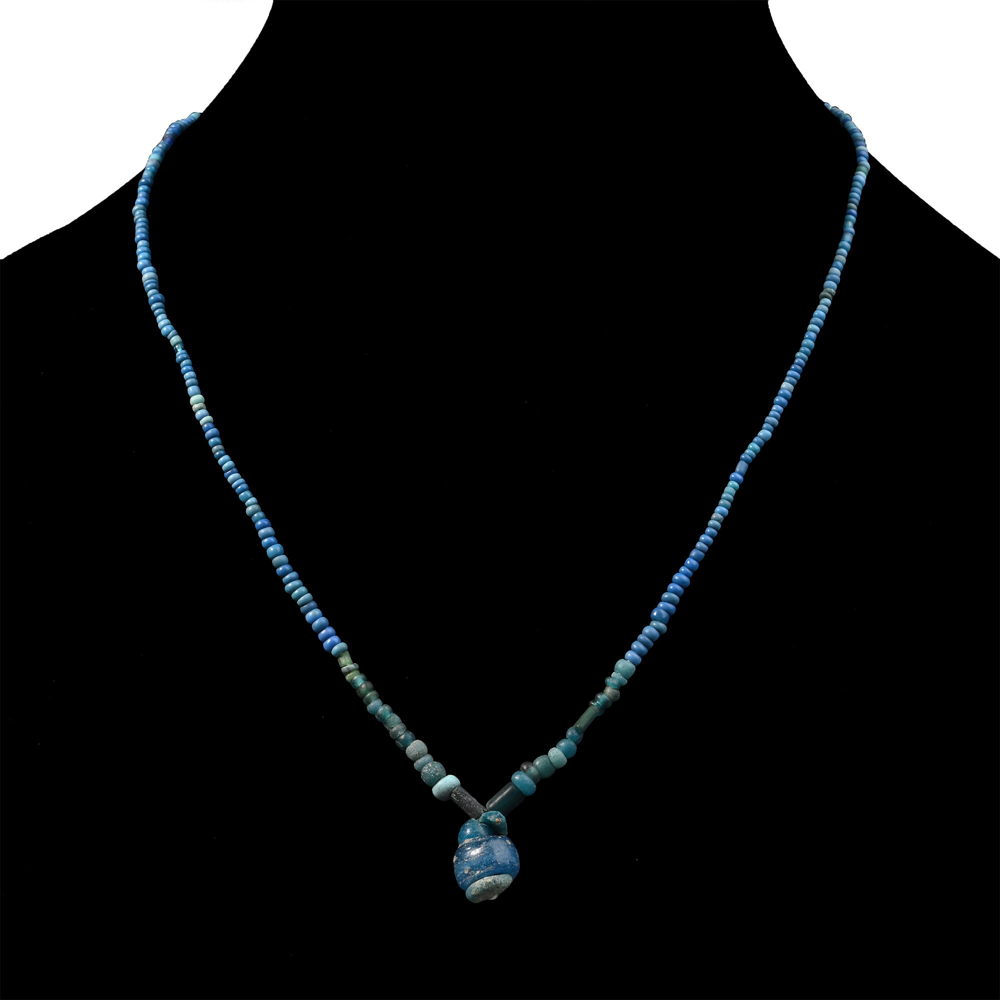 Achaemenid Blue Glass Bead Necklace String