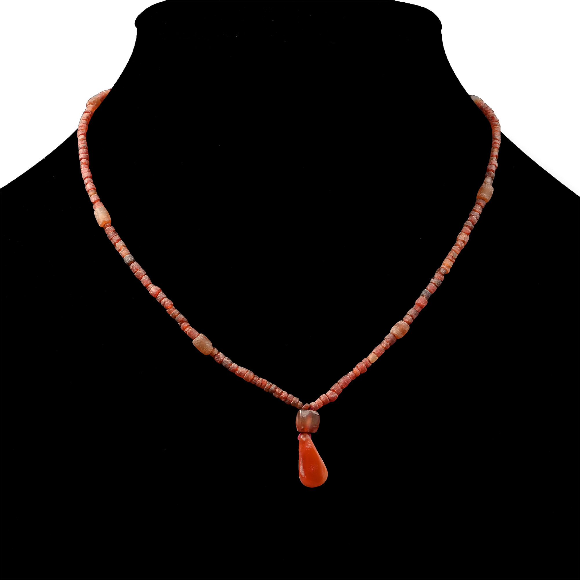 Roman Orange Glass Bead Necklace String