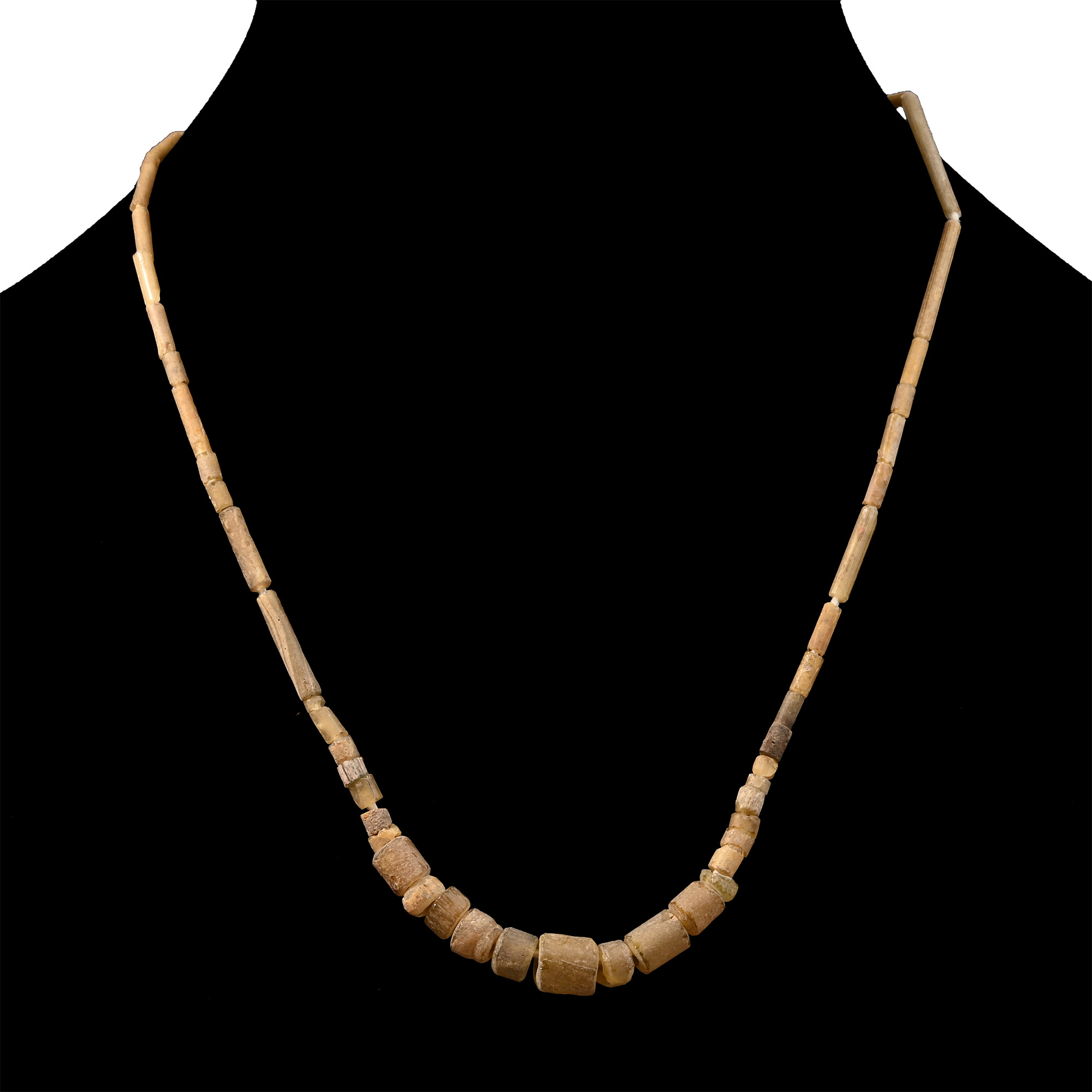 Roman Yellow Glass Bead Necklace String