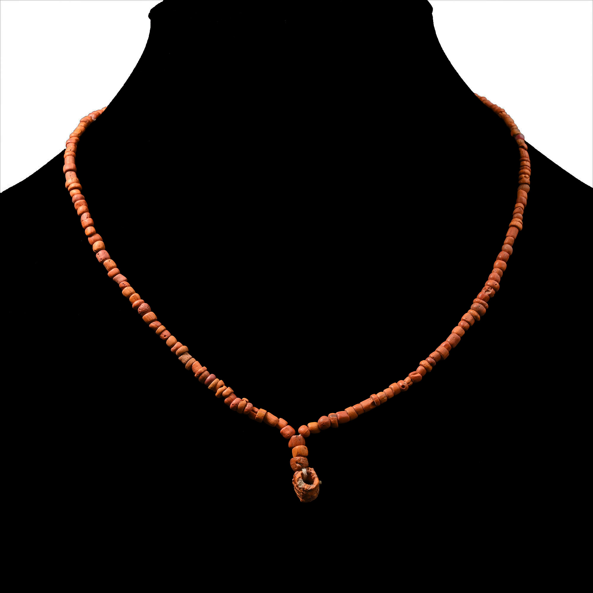 Roman Orange Glass Bead Necklace String