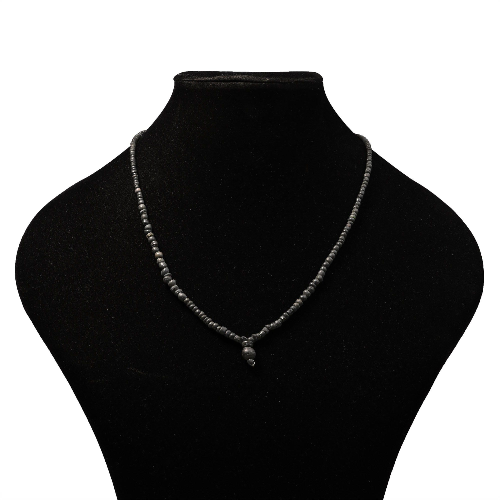 Roman Black Glass Bead Necklace String