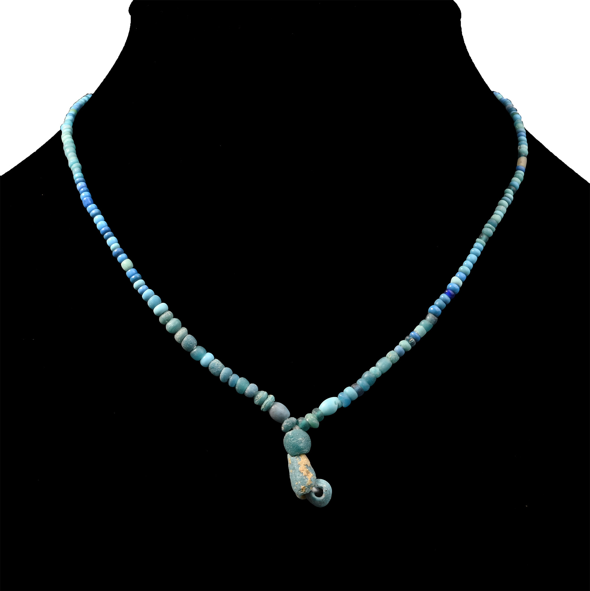 Achaemenid Blue Glass Bead Necklace String