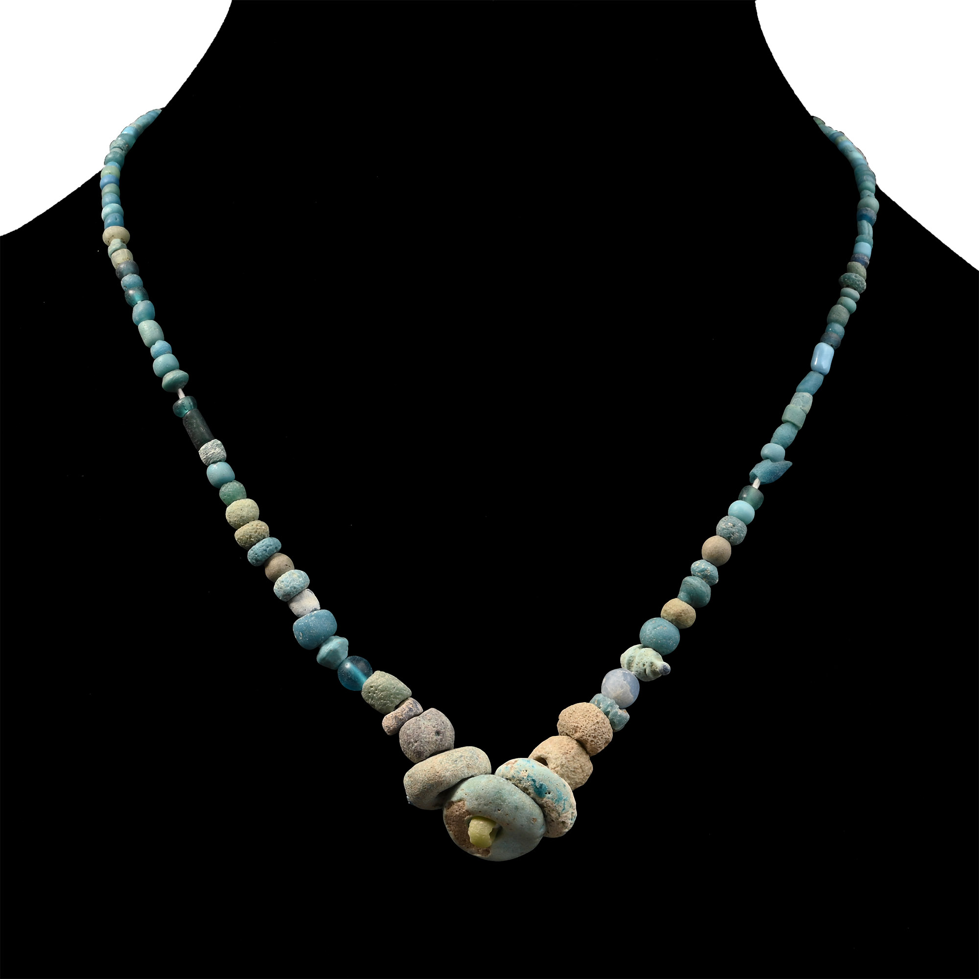 Achaemenid Blue Glass Bead Necklace String