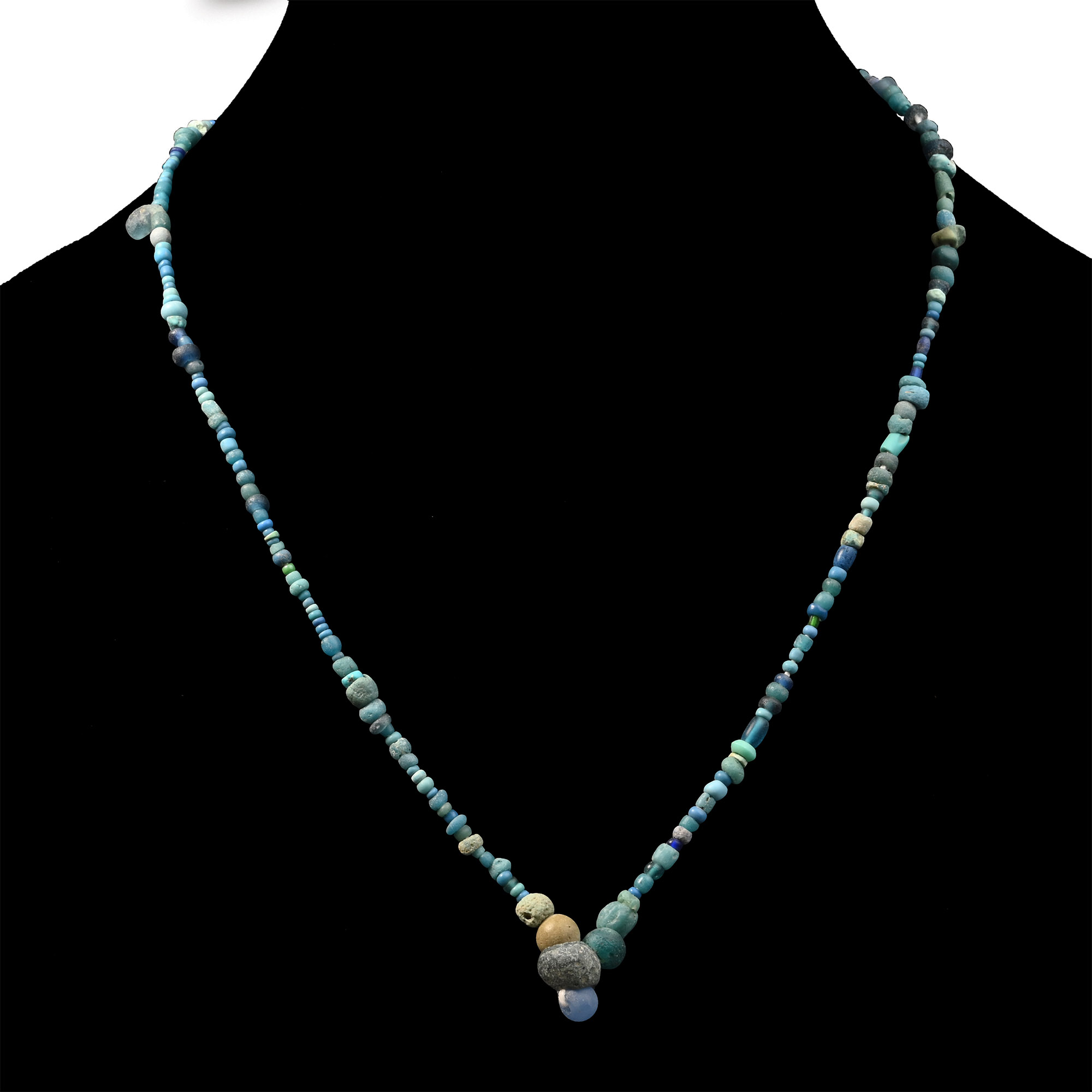 Achaemenid Blue Glass Bead Necklace String