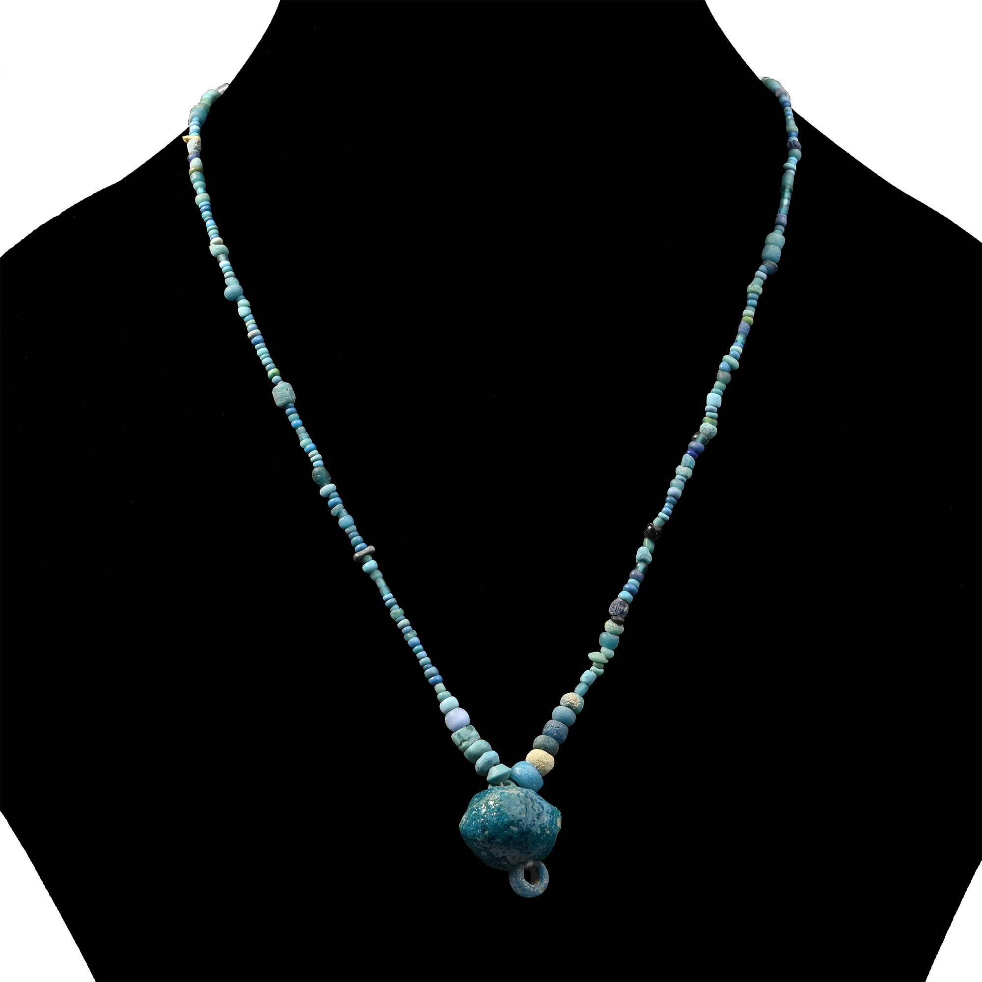 Achaemenid Blue Glass Bead Necklace String