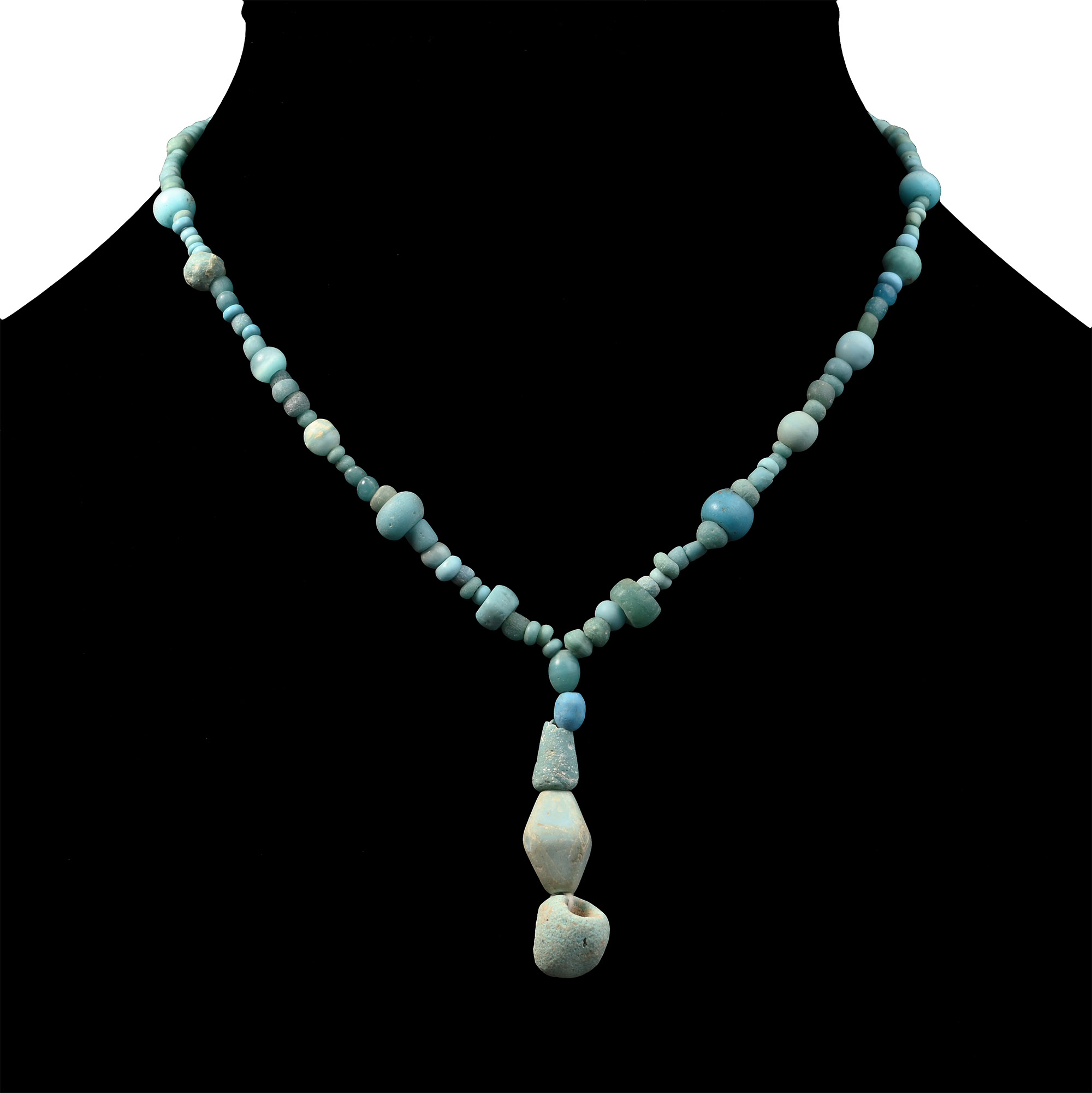 Achaemenid Blue Glass Bead Necklace String