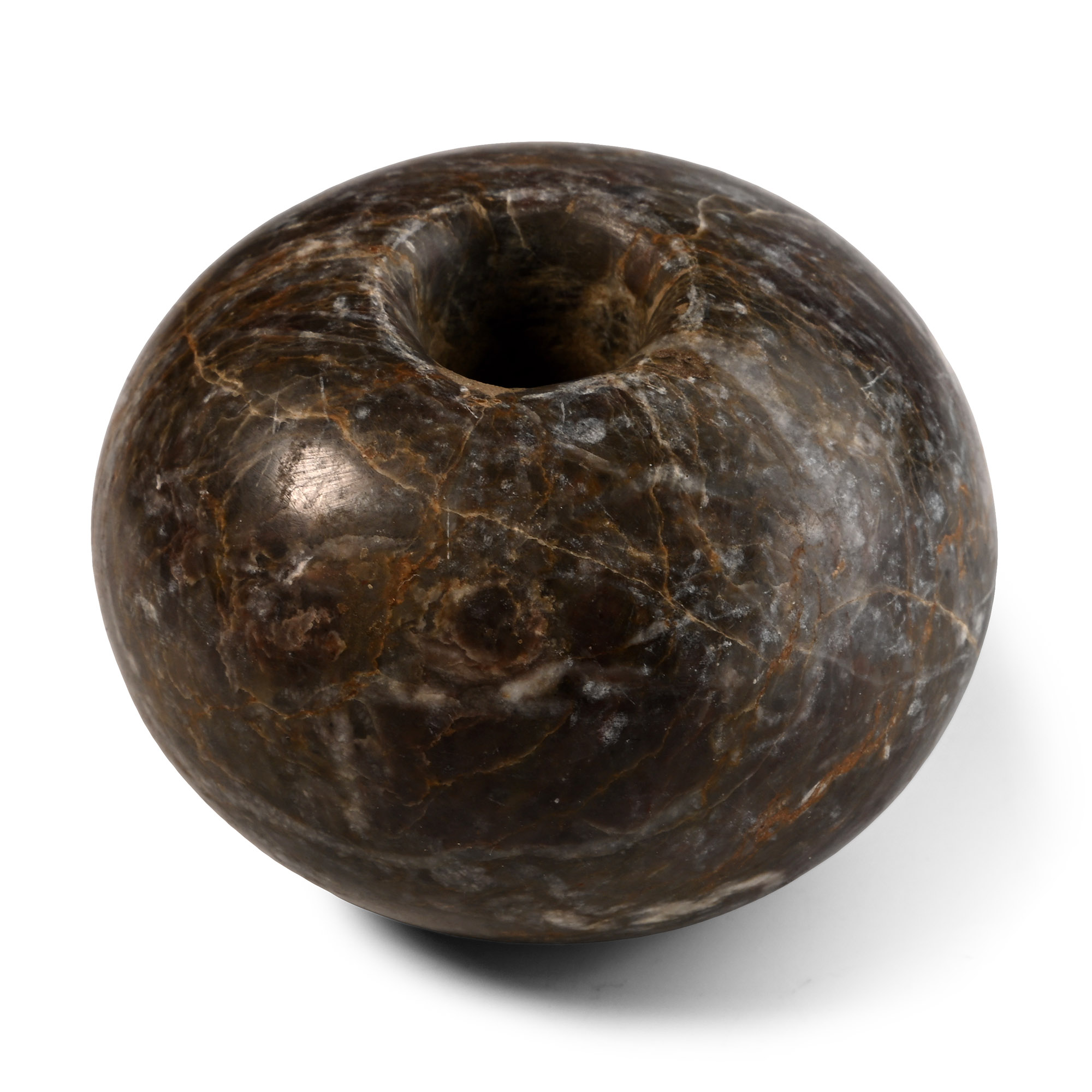 Mesopotamian Orange Veined Stone Macehead