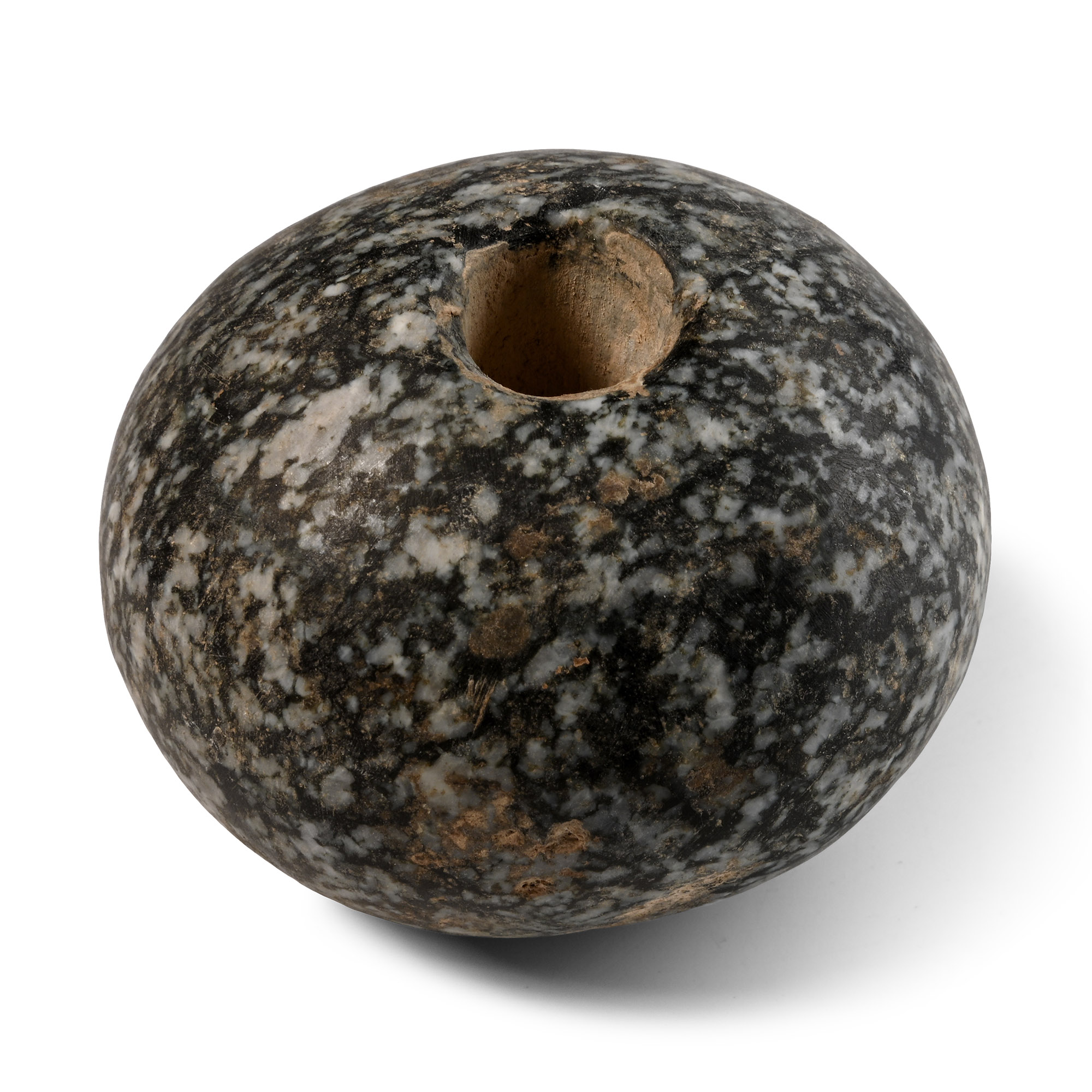 Mesopotamian Grey Mottled Stone Macehead