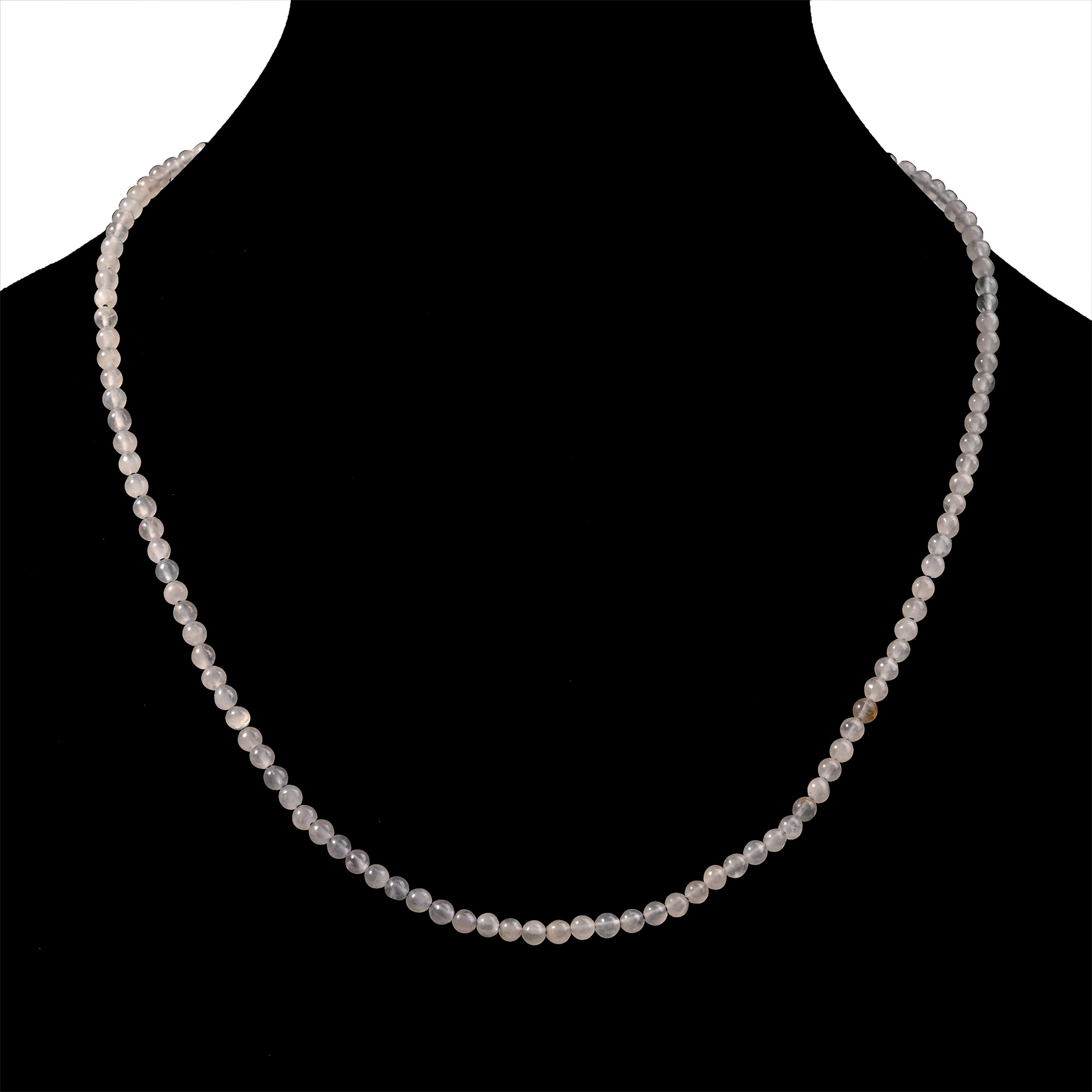 Chalcedony Bead Necklace