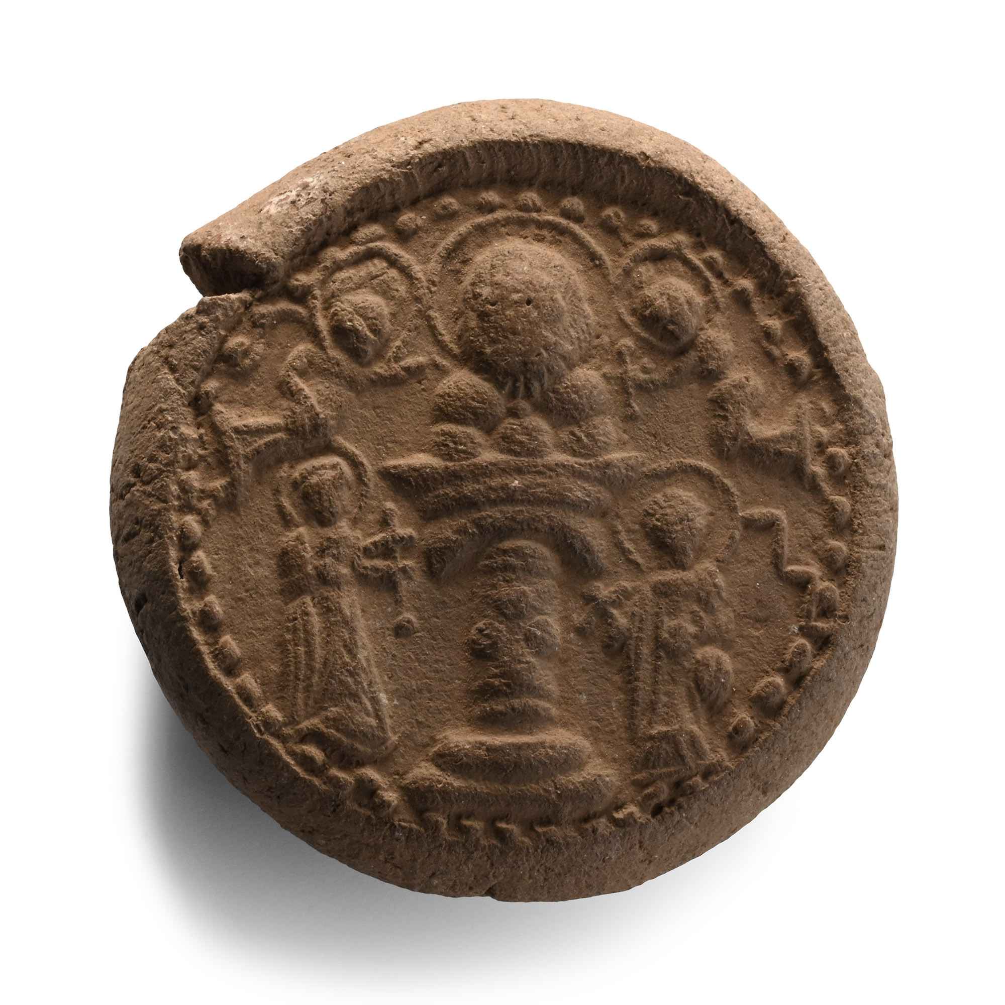 Christian 'Simon Stylite' Terracotta Pilgrim's Token