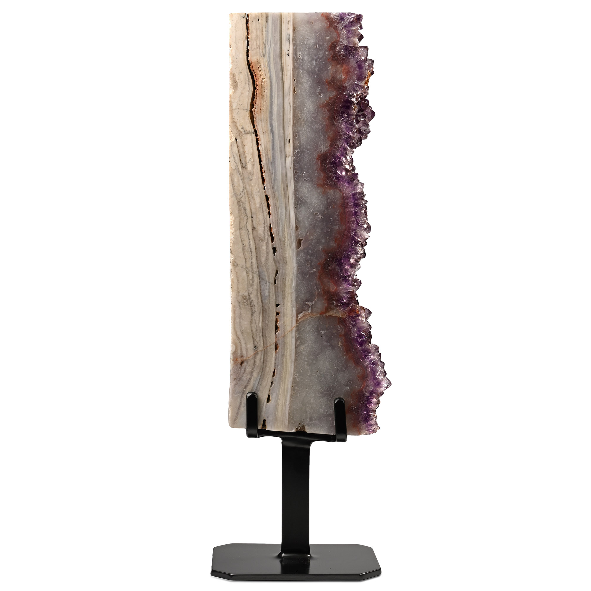 Large Agate and Amethyst Column Display
