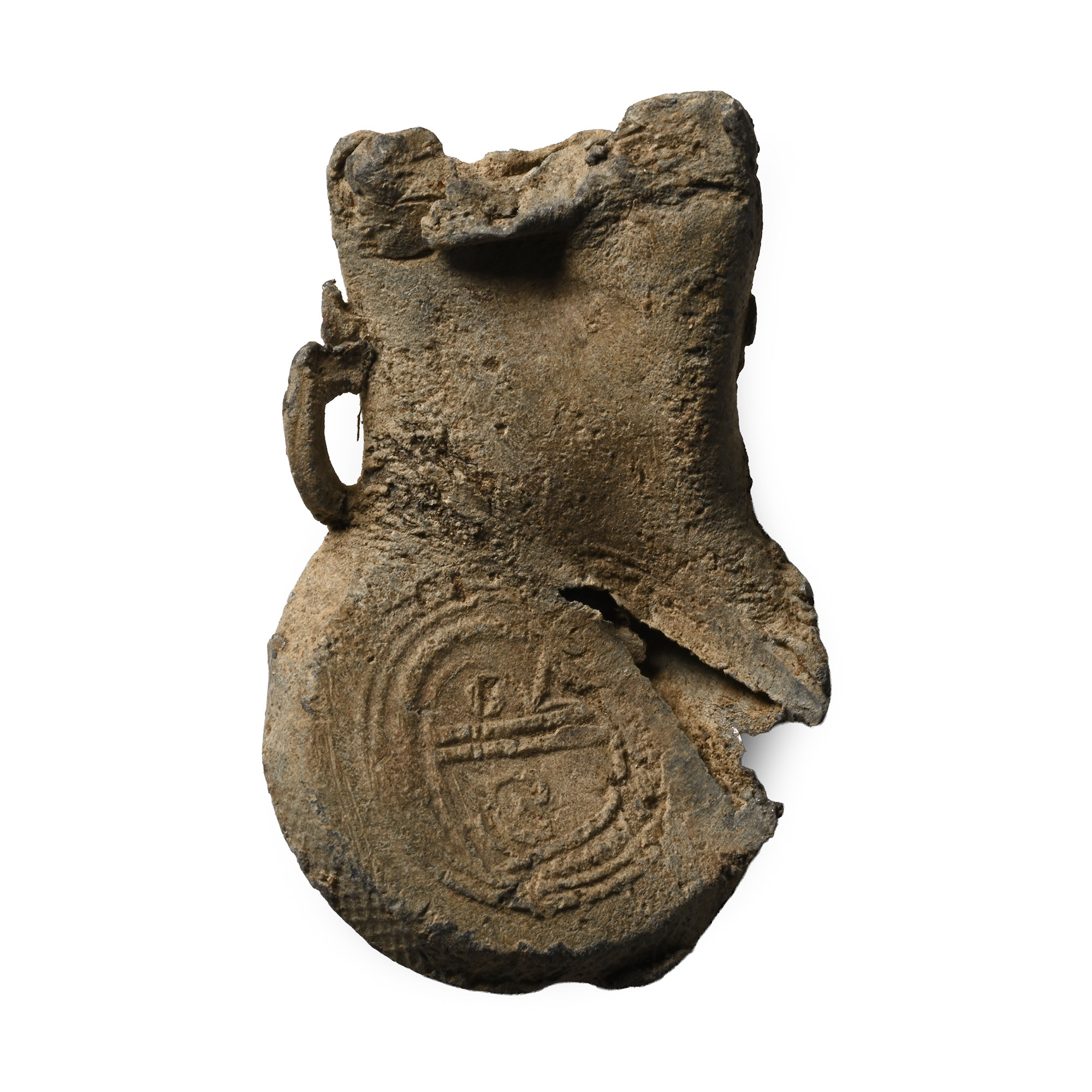 Medieval Lead Pilgrim's Holy Water Ampulla