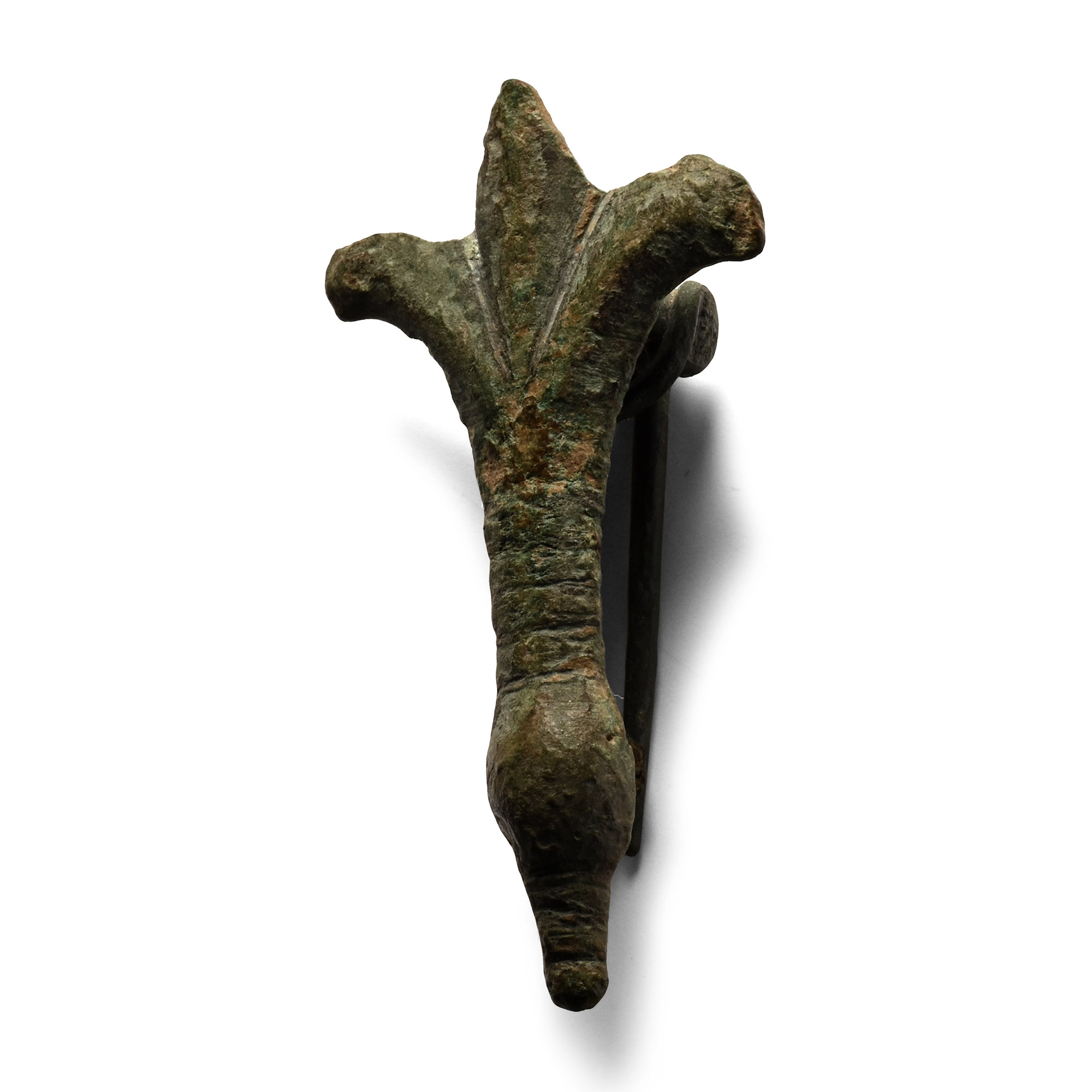 Roman Bronze Serpent Plate Brooch
