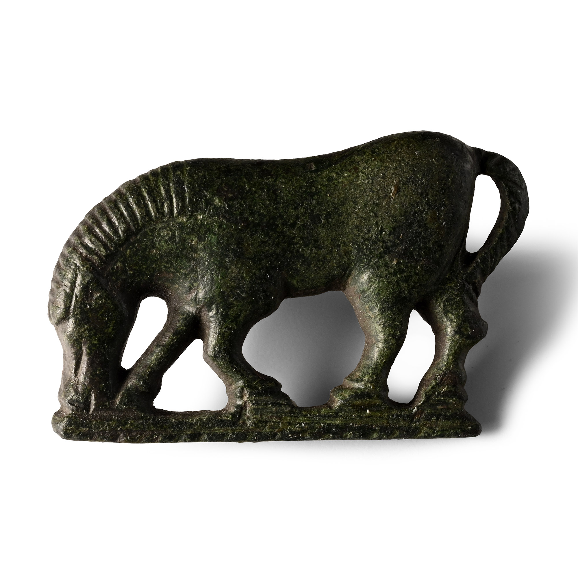 Roman Bronze Horse Plate Brooch