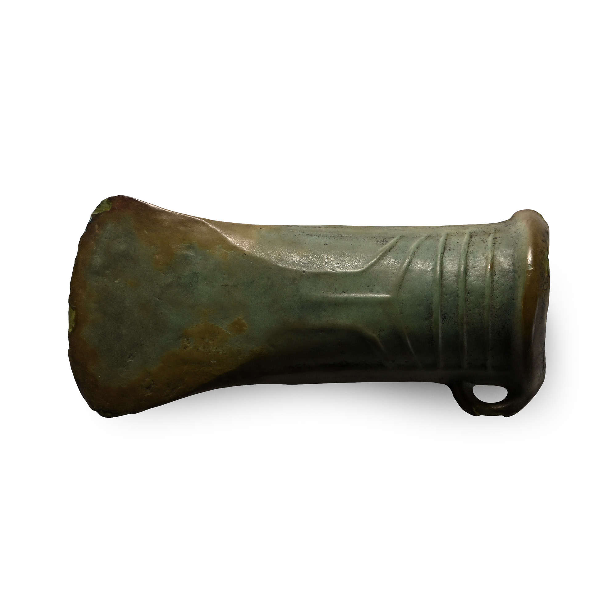 Bronze Age Decorated Looped and Socketted Axehead