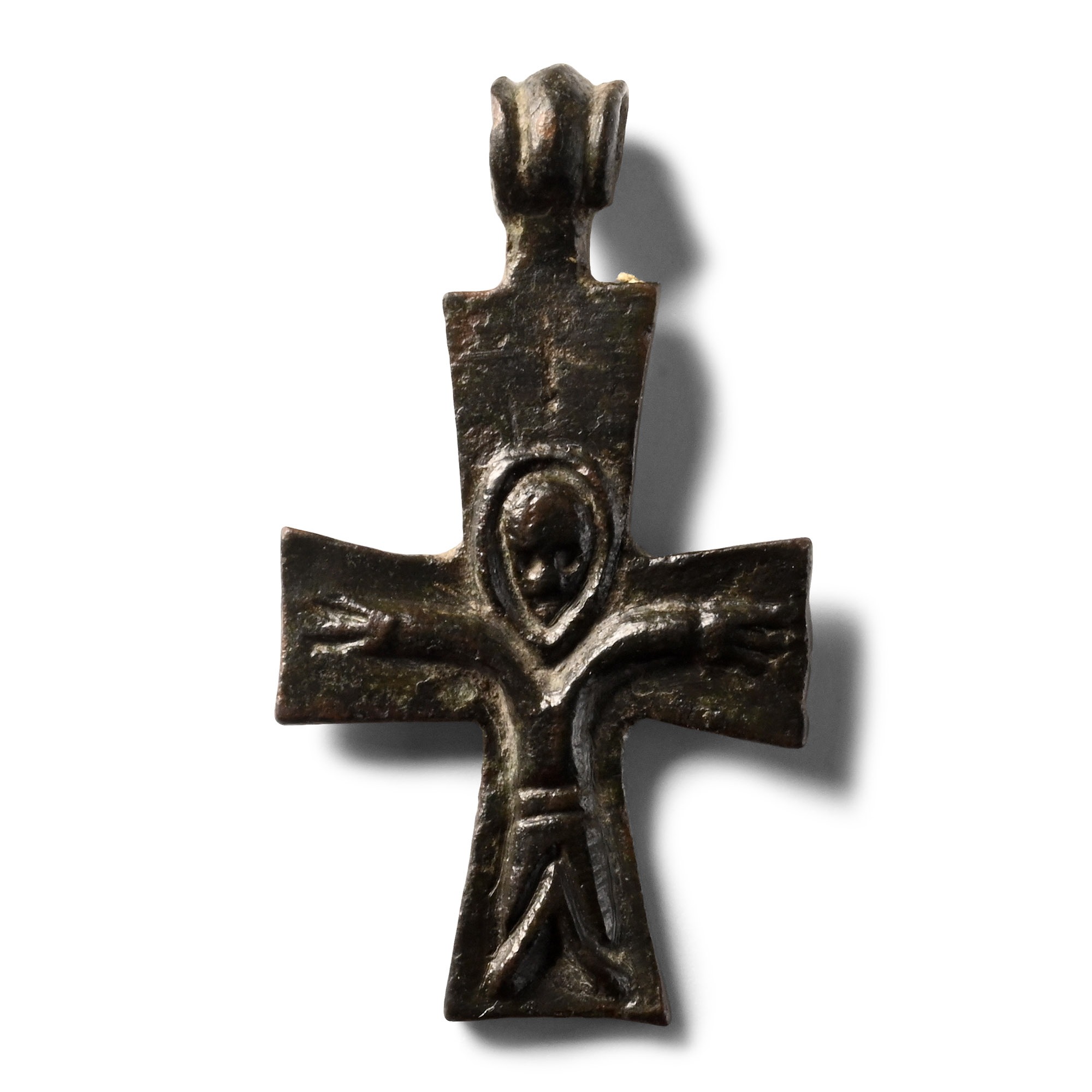 Byzantine Bronze Cross Pendant