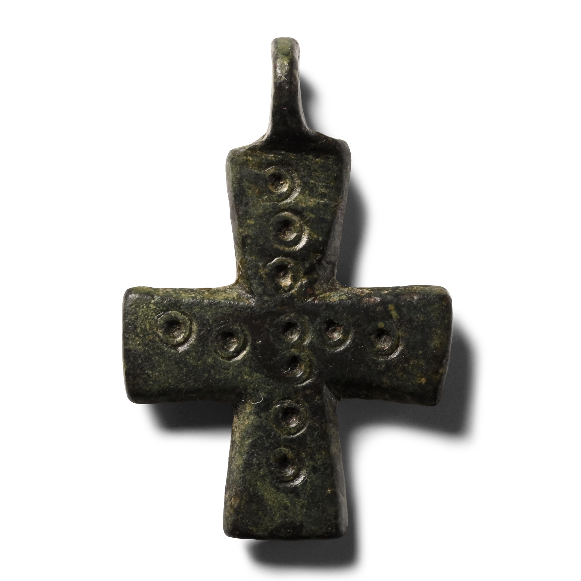 Byzantine Bronze Cross Pendant