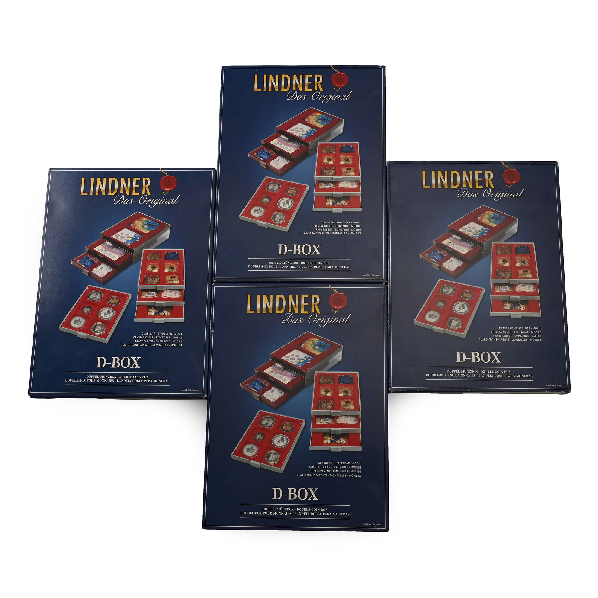 Four New Lindner Velour (2862) Collector Trays