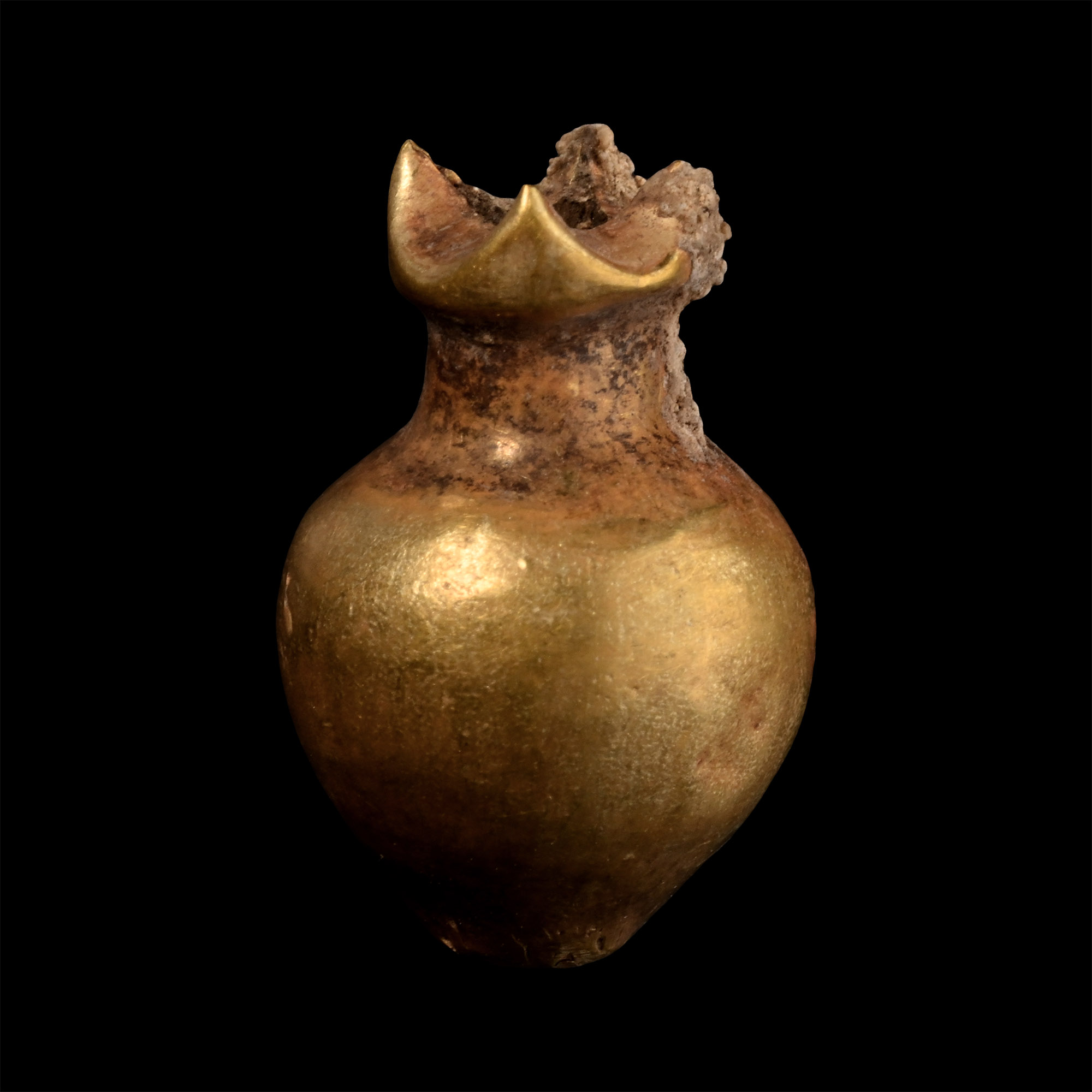 Large Greek Gold Pomegranate Amulet