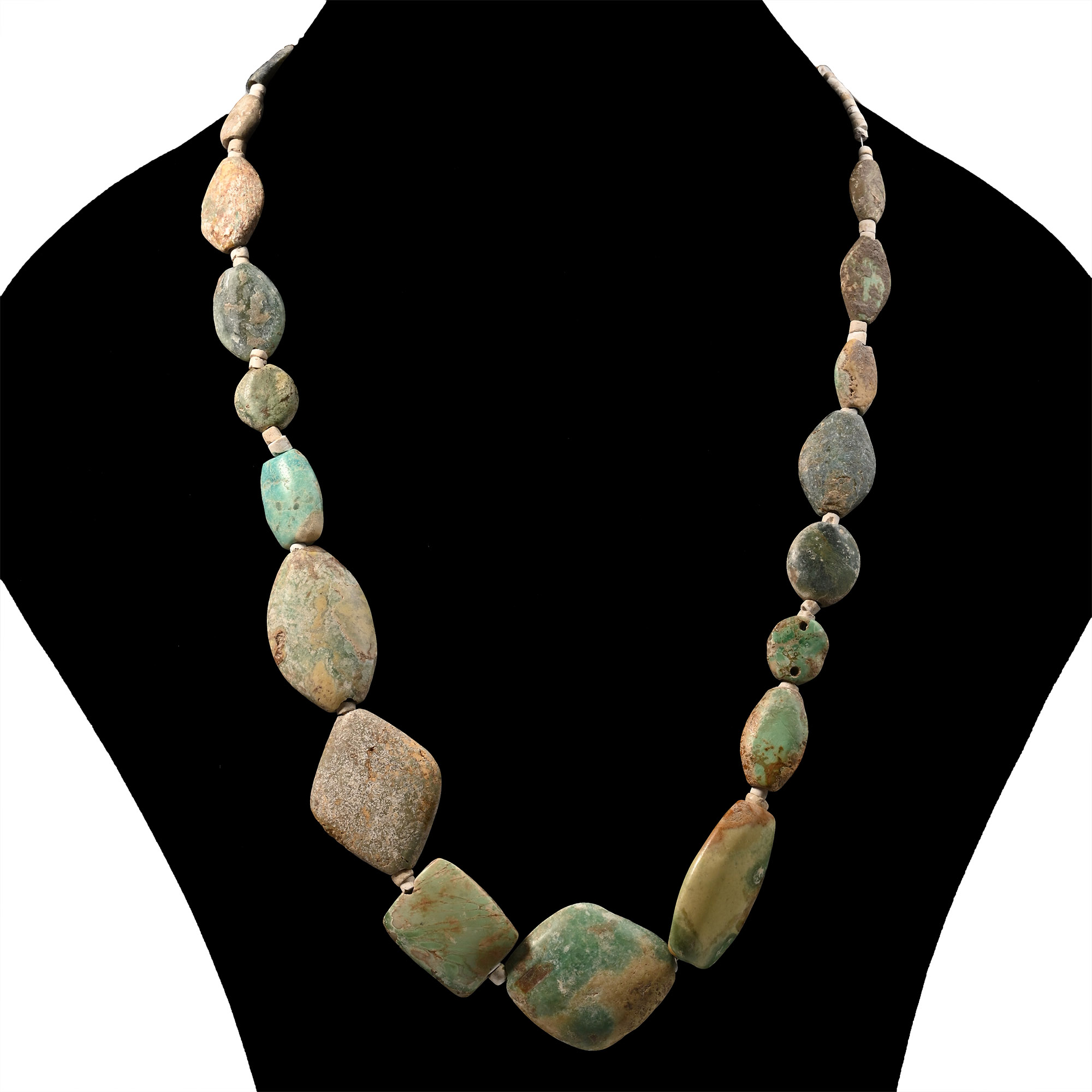 Western Asiatic Turquoise-Coloured Stone Bead Necklace