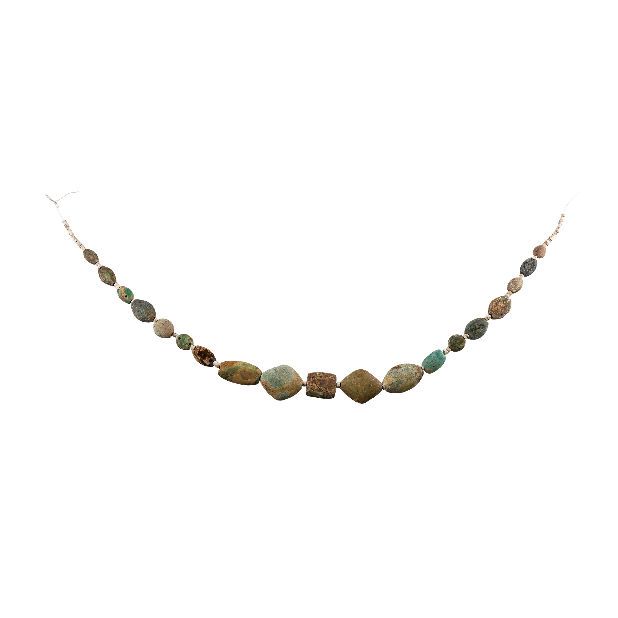 Western Asiatic Turquoise-Coloured Stone Bead Necklace
