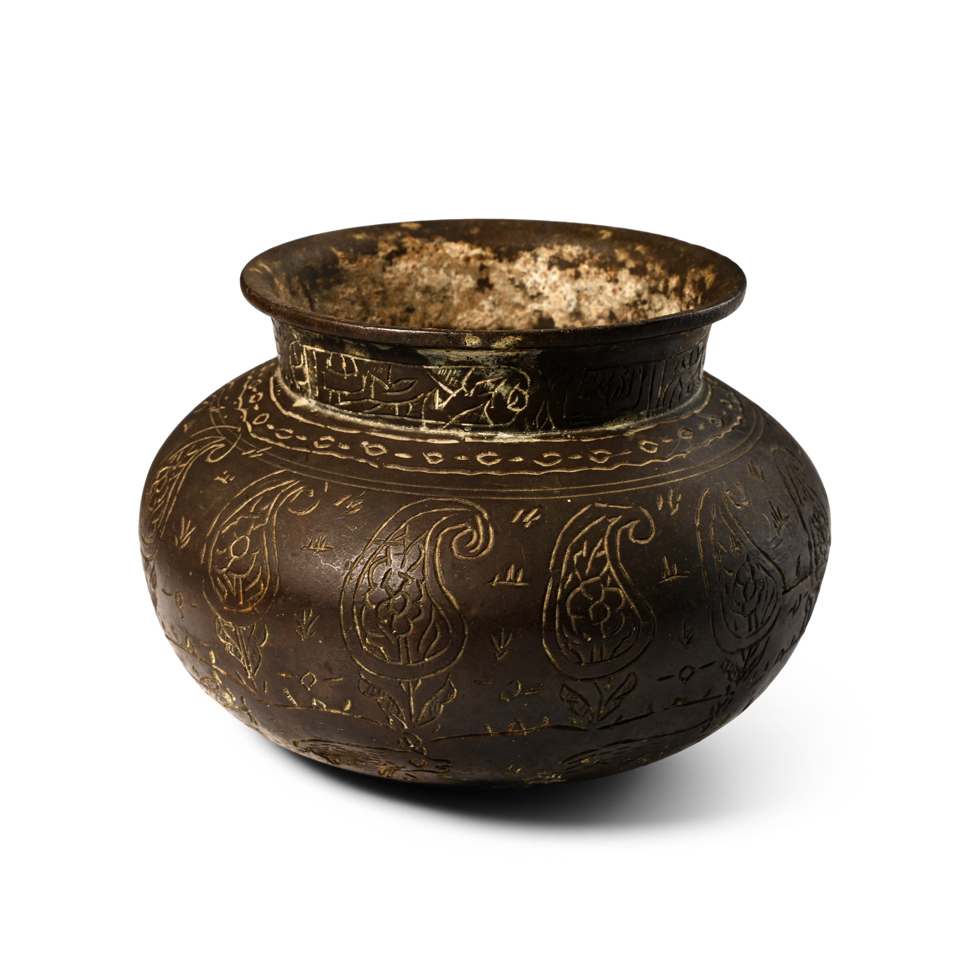 Western Asiatic Bronze Jar with Incised Decoration