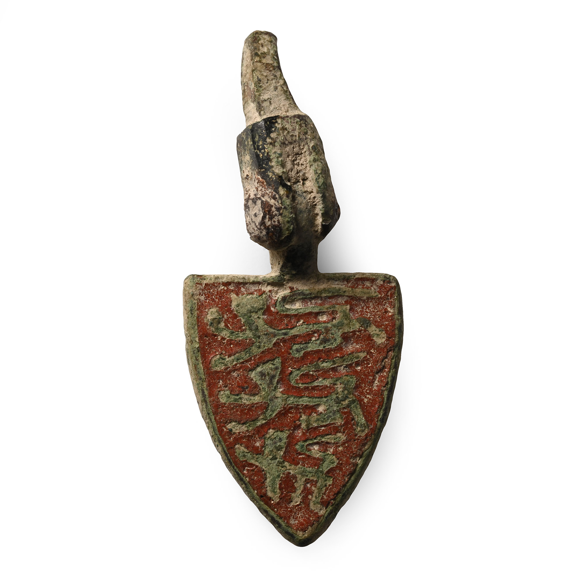 Medieval Knight's Bronze Heraldic Horse Harness Pendant with the Royal Arms of England