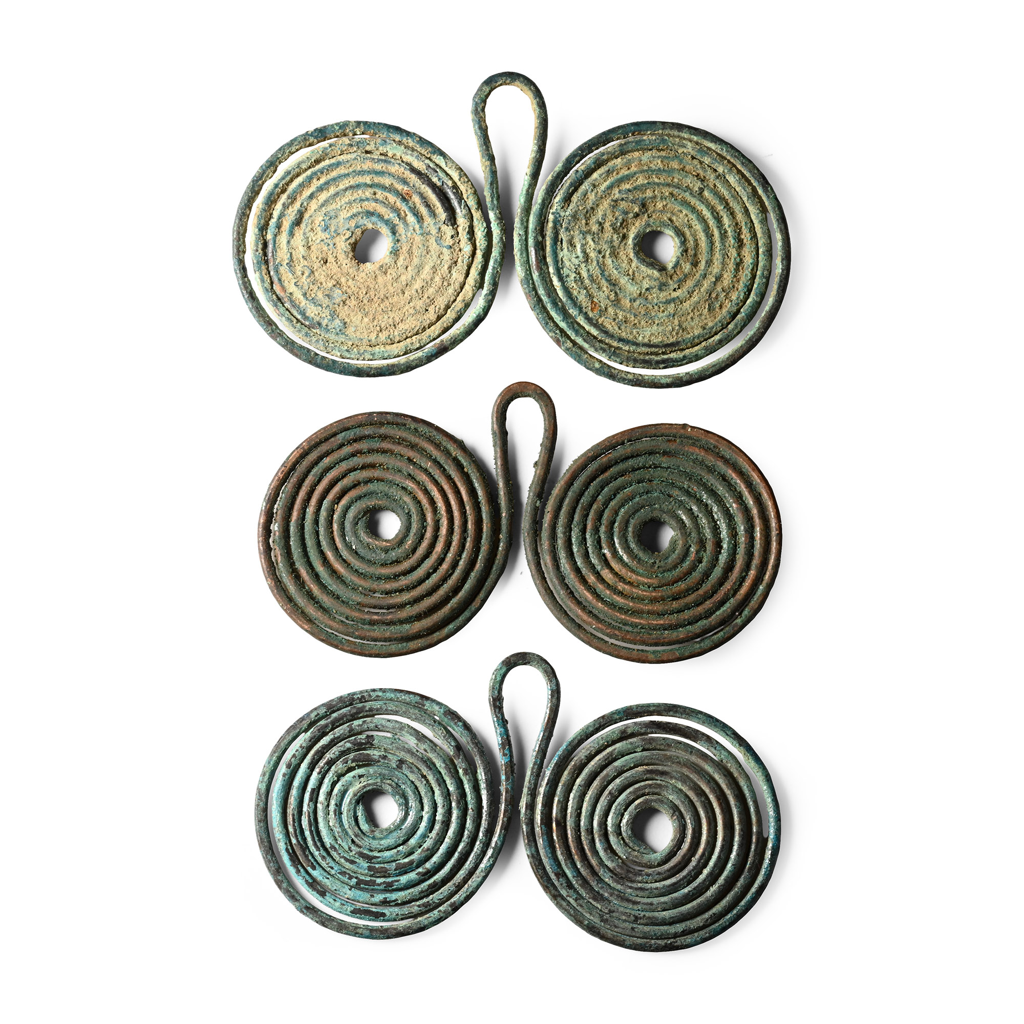 Bronze Age Coiled Spectacle Pendant Group