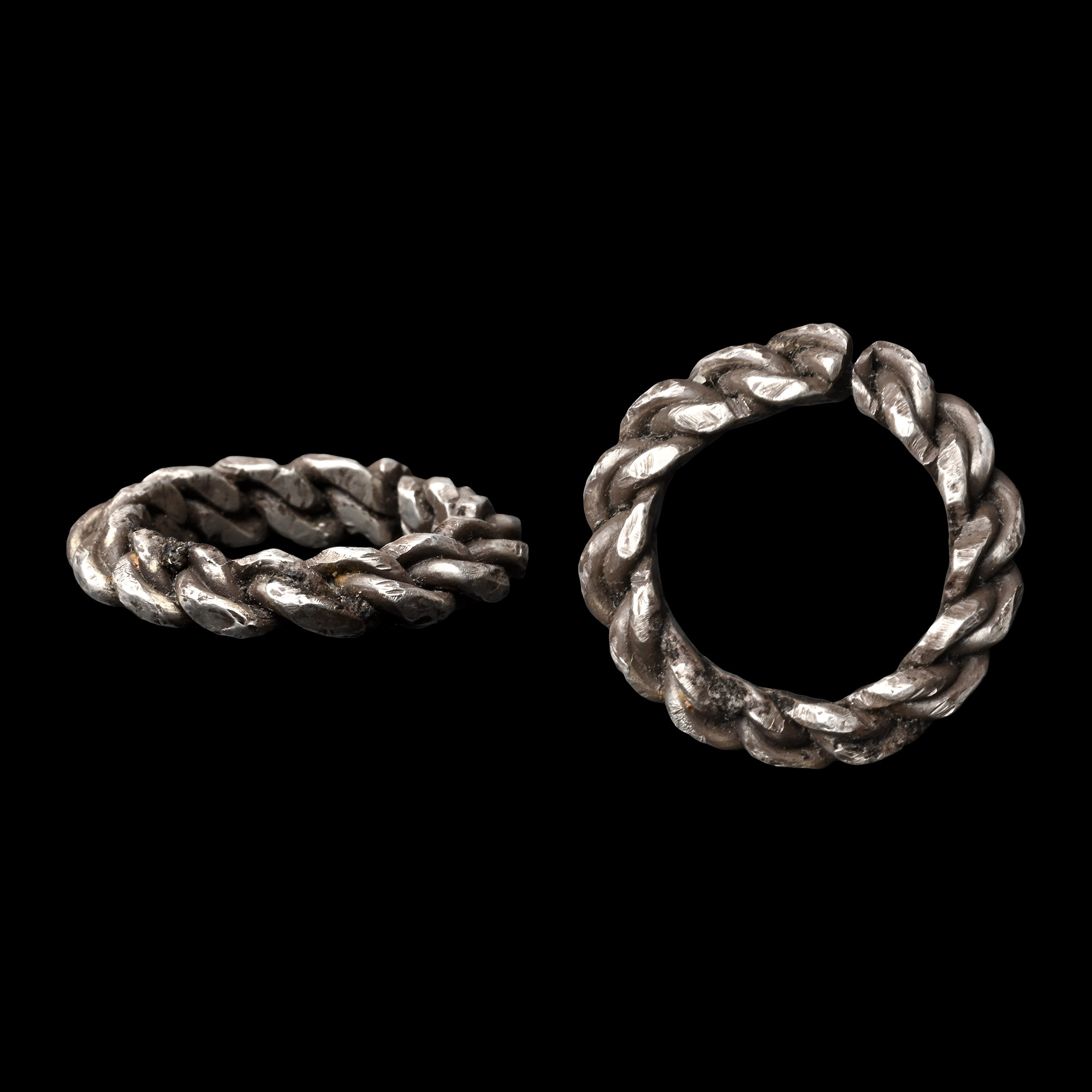 Viking Age Silver Plaited Ring