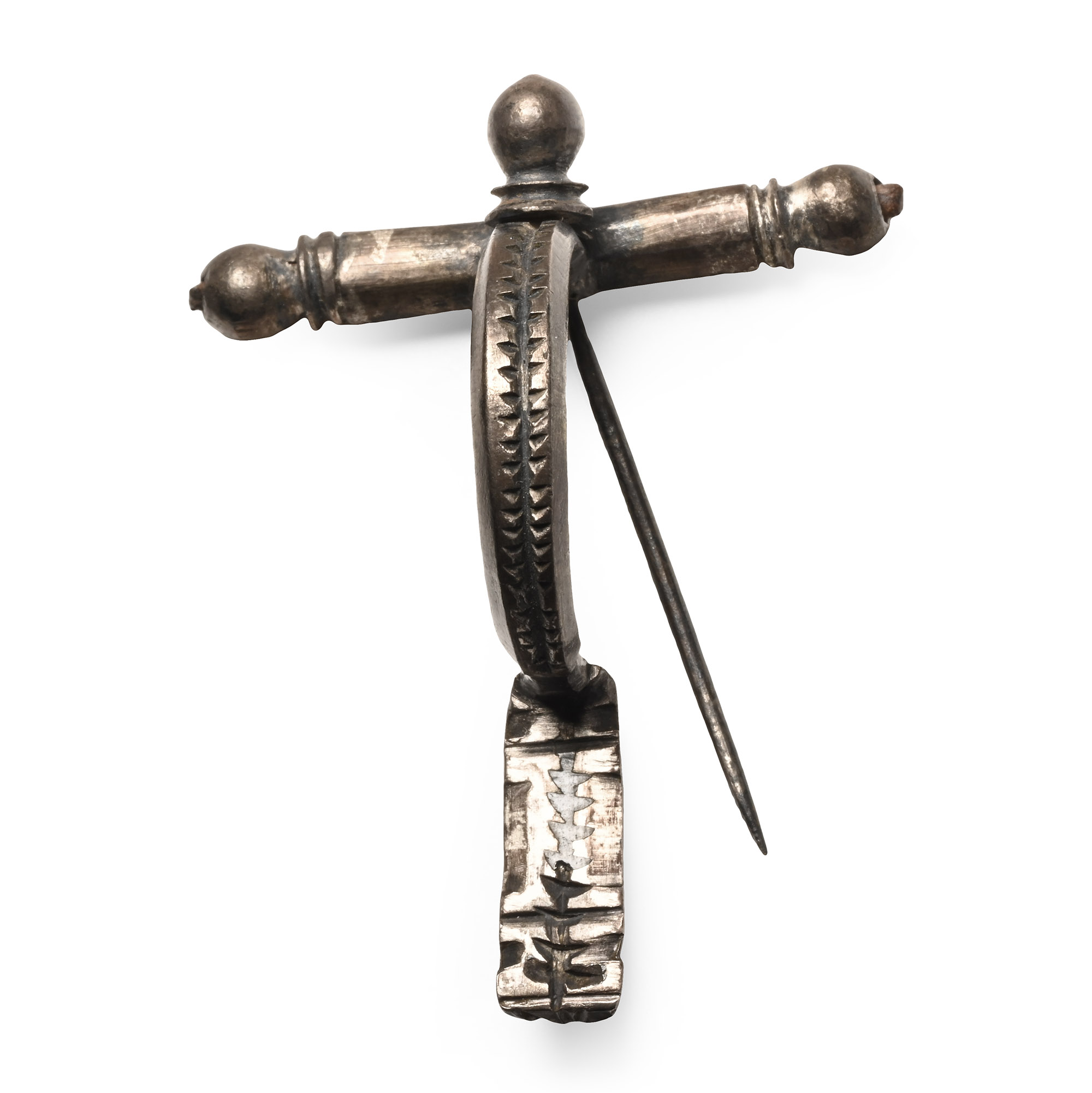 Roman Silver Crossbow Brooch