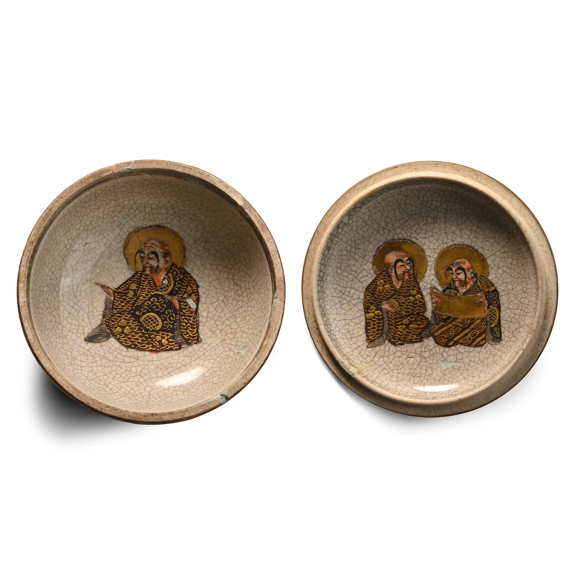 Satsuma Lidded Gilt Ceramic Box