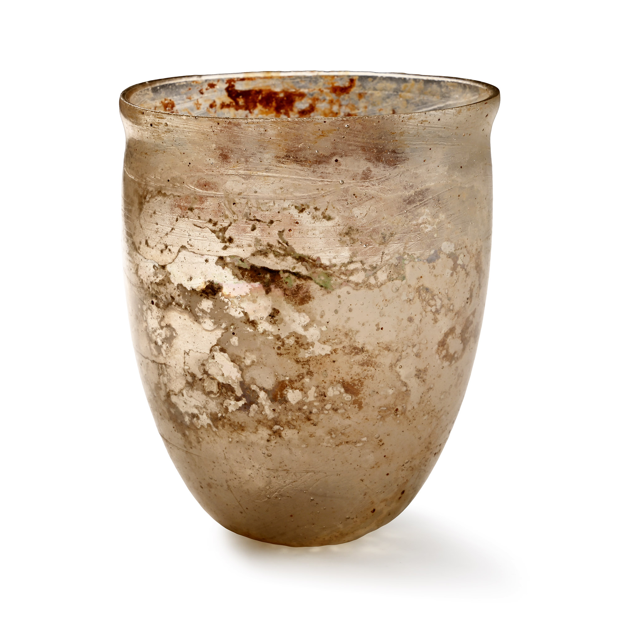 Roman Iridescent Glass Flask