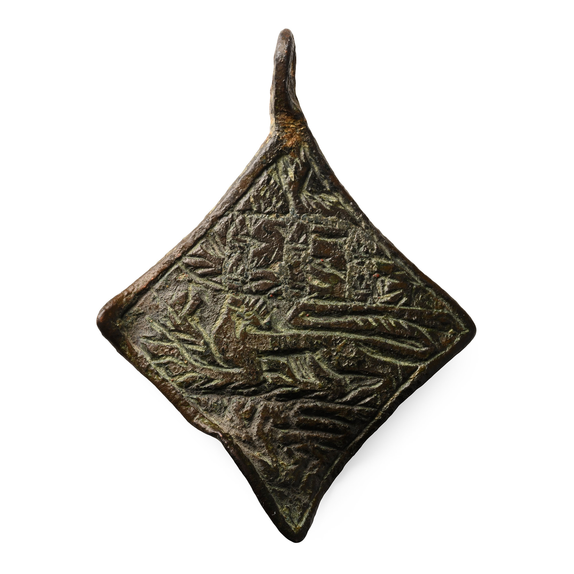 Medieval Knight's Bronze Heraldic Horse Harness Pendant