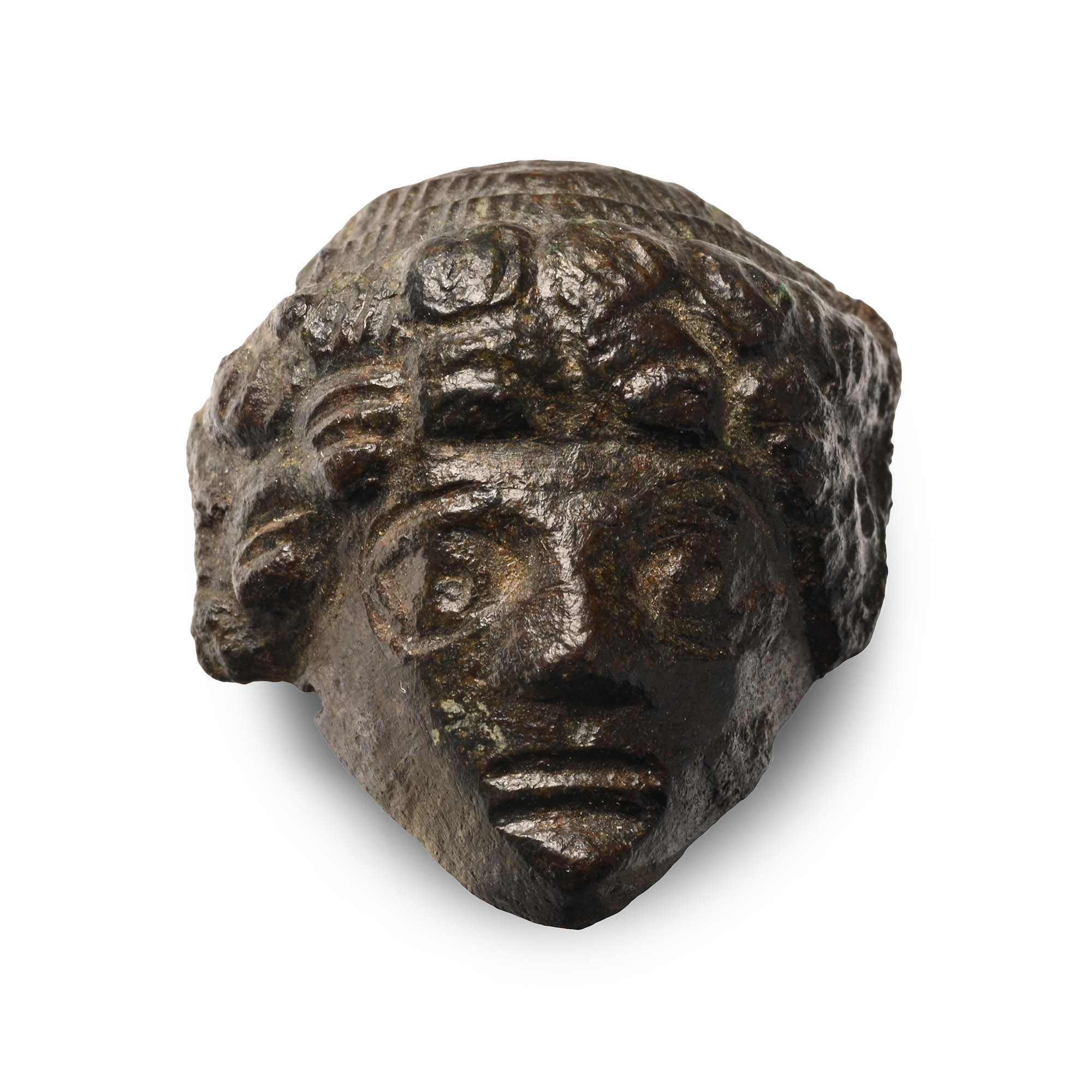 Roman Bronze Head Mount