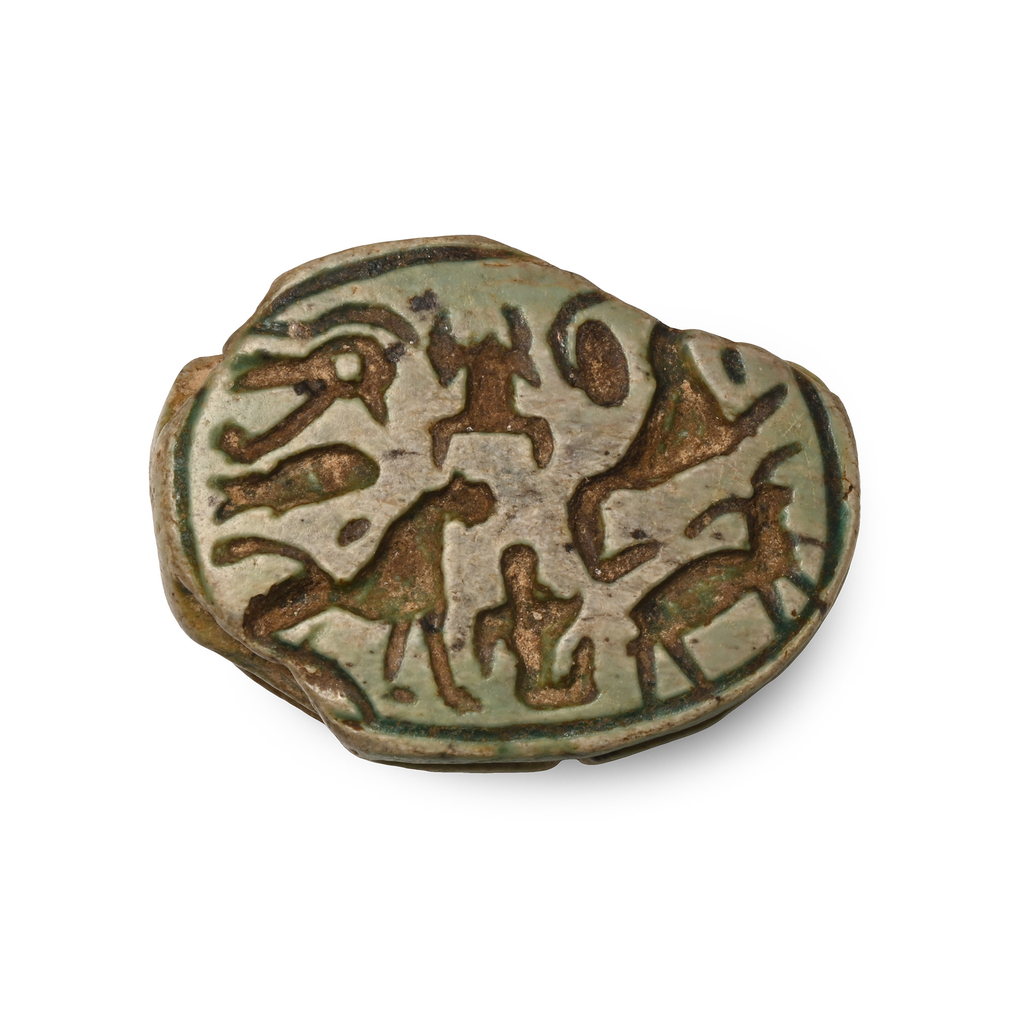 Large Egyptian Steatite Scarab with Hieroglyphs