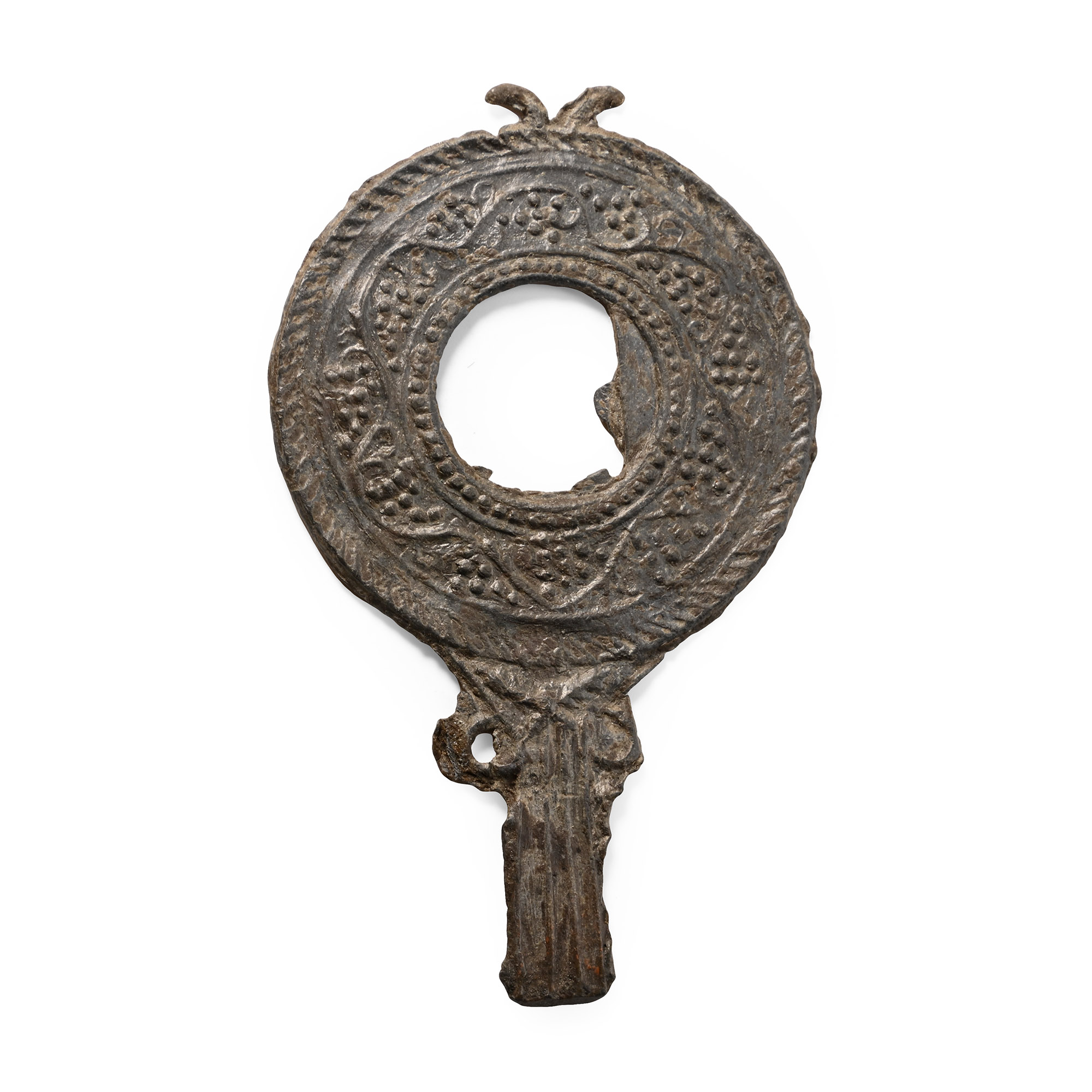 Roman Lead Votive Mirror Frame