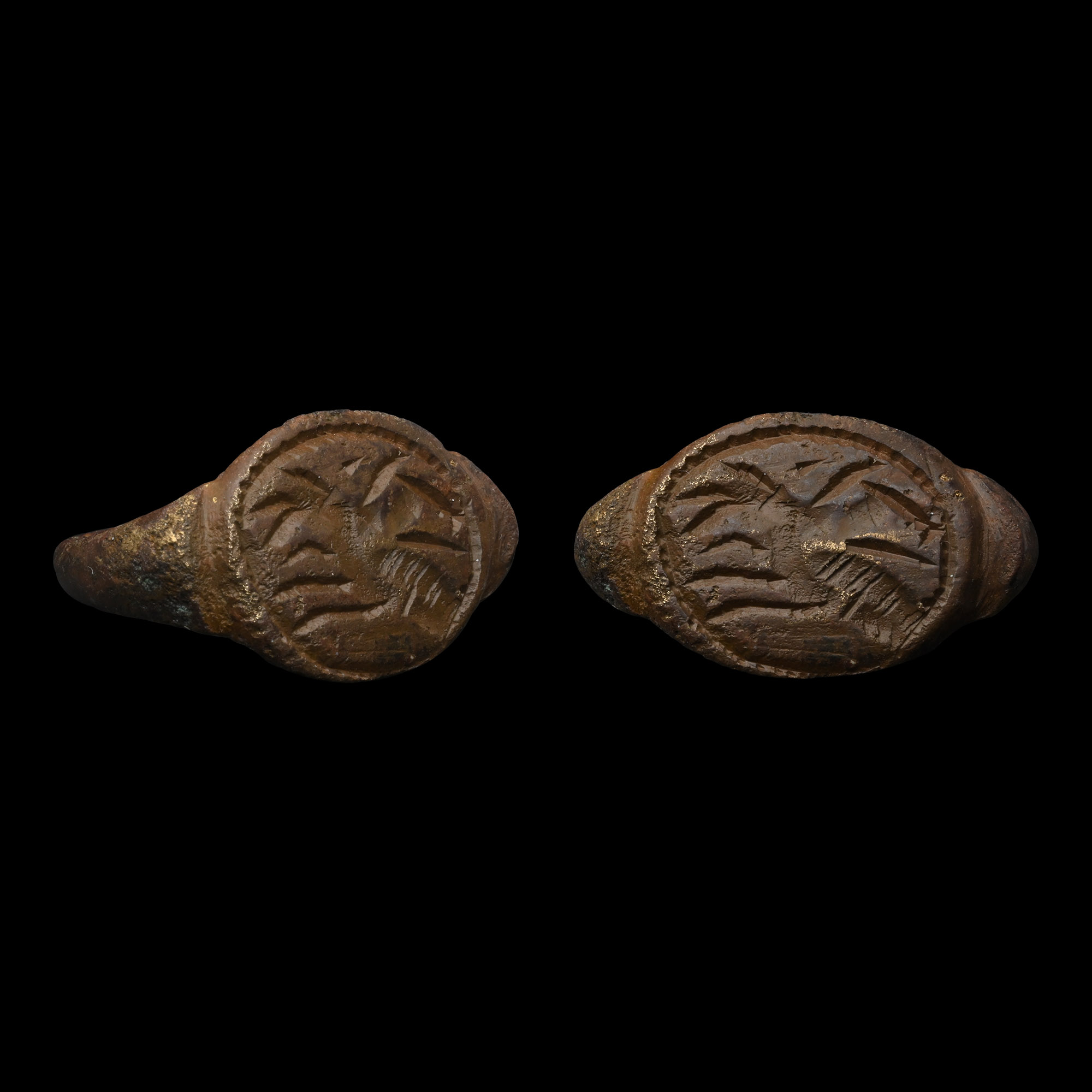Roman Bronze Ring with Lion