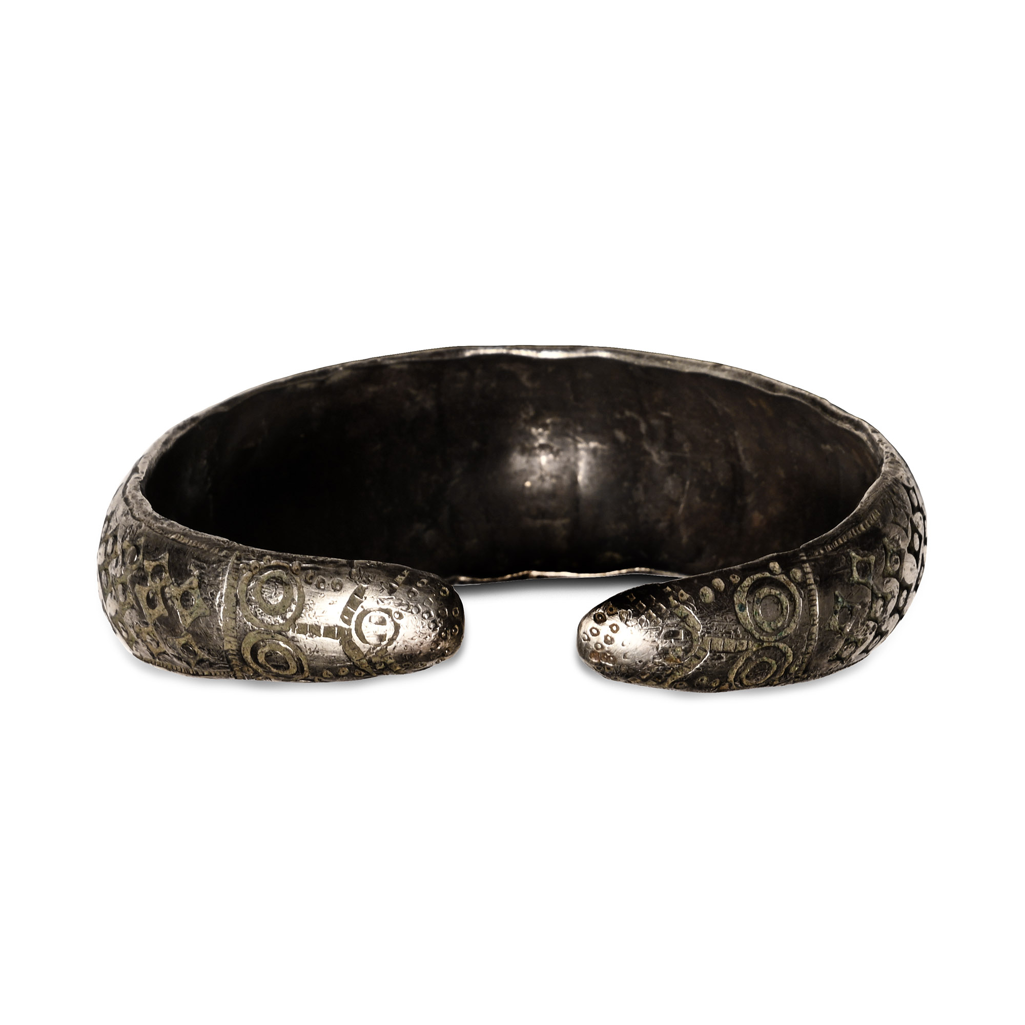 Viking Stamped Silver Bracelet