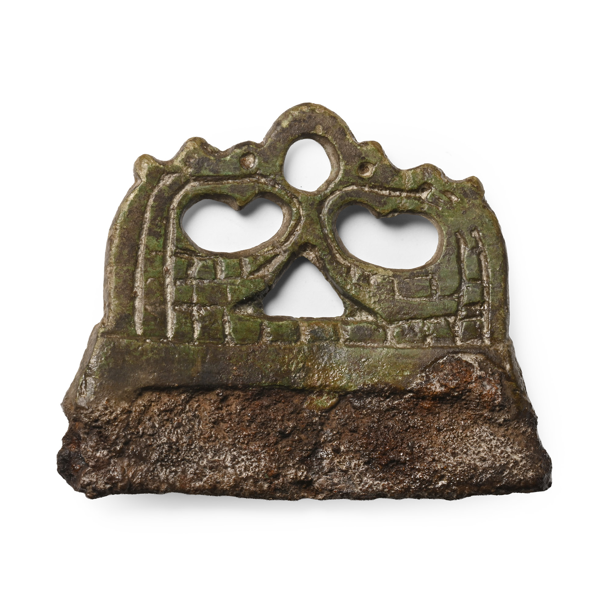 Viking Bronze Fire Steel with Dragons