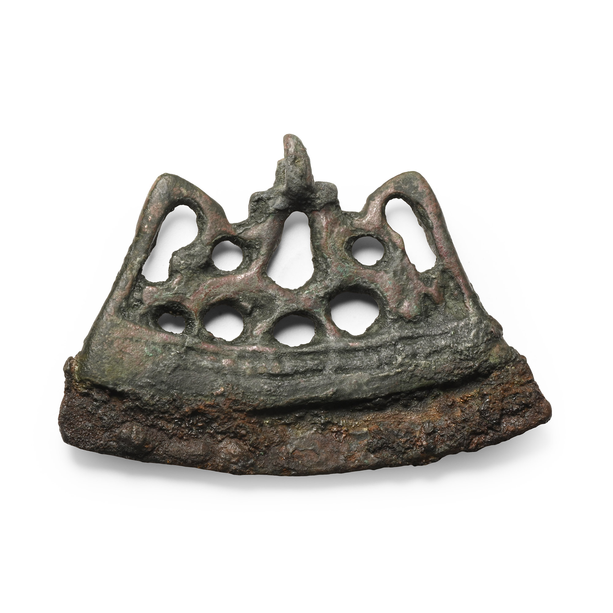 Viking Bronze Fire Steel with Mounted Warriors