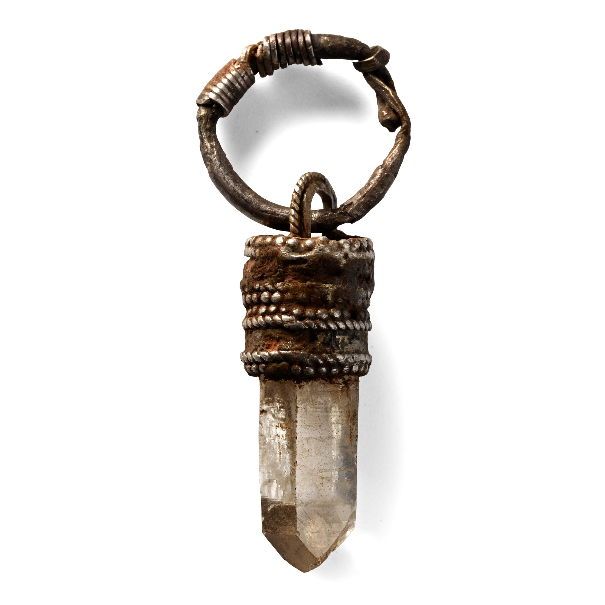 Viking Silver Pendant with Rock Crystal