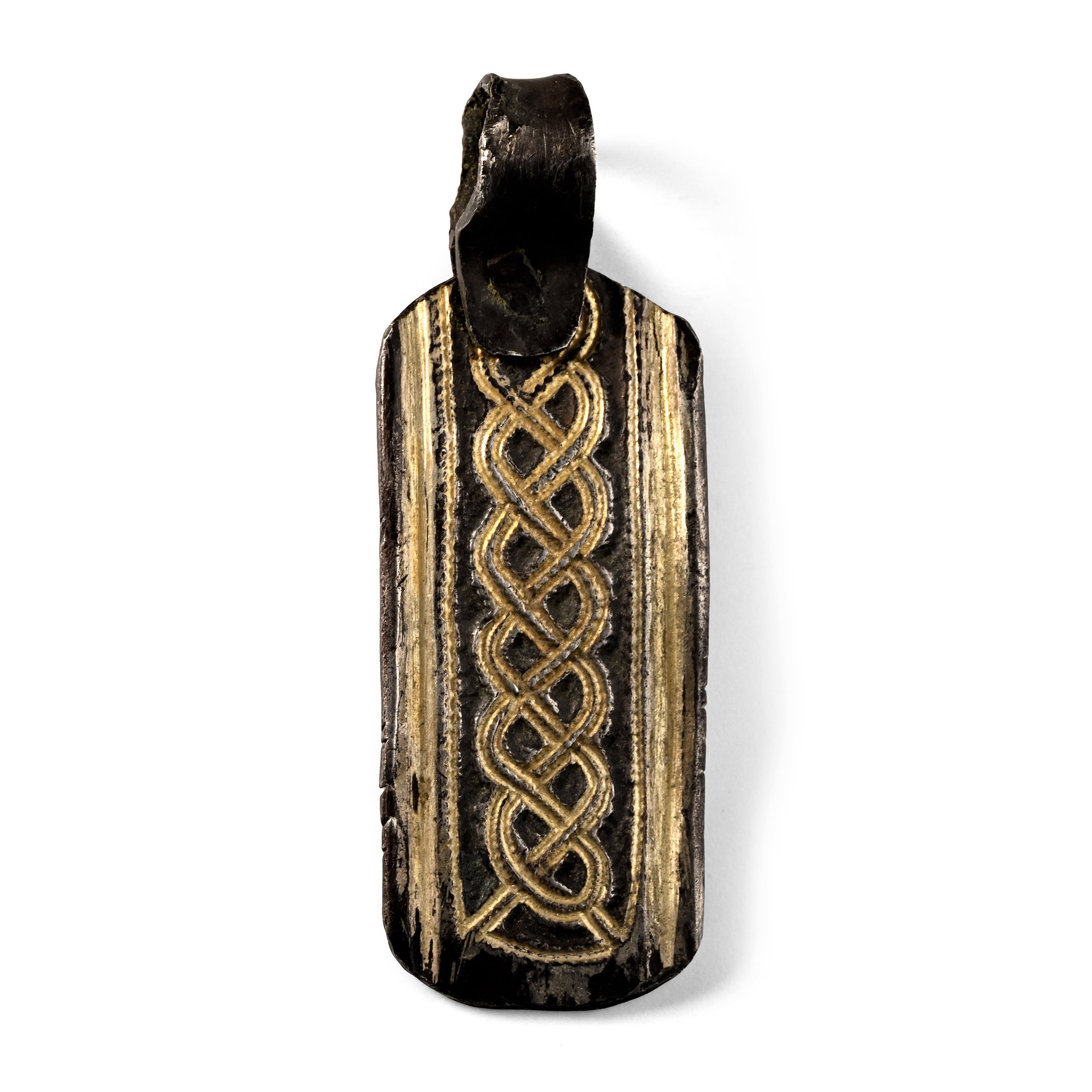 Saxon Silver-Gilt Pendant with Entwined Beasts